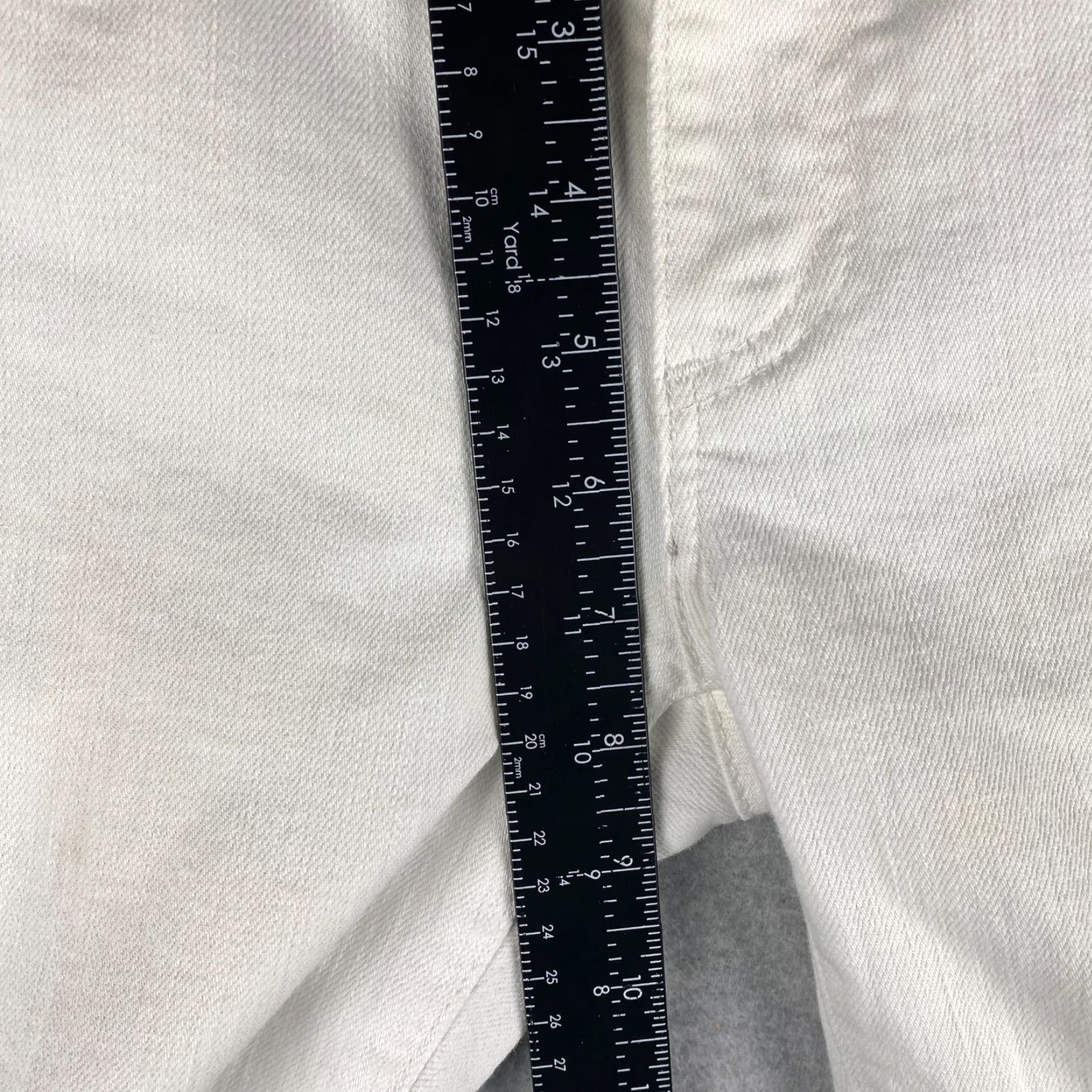 Vintage AG Adriano Goldschmied Jeans Womens 27 Slim Straight White 31 Inseam 5-Pocket Distressed Logo Belt Loops Modern USA Jeans Women Slim 90s? Size 27" / US 4 / IT 40 - 7 Thumbnail