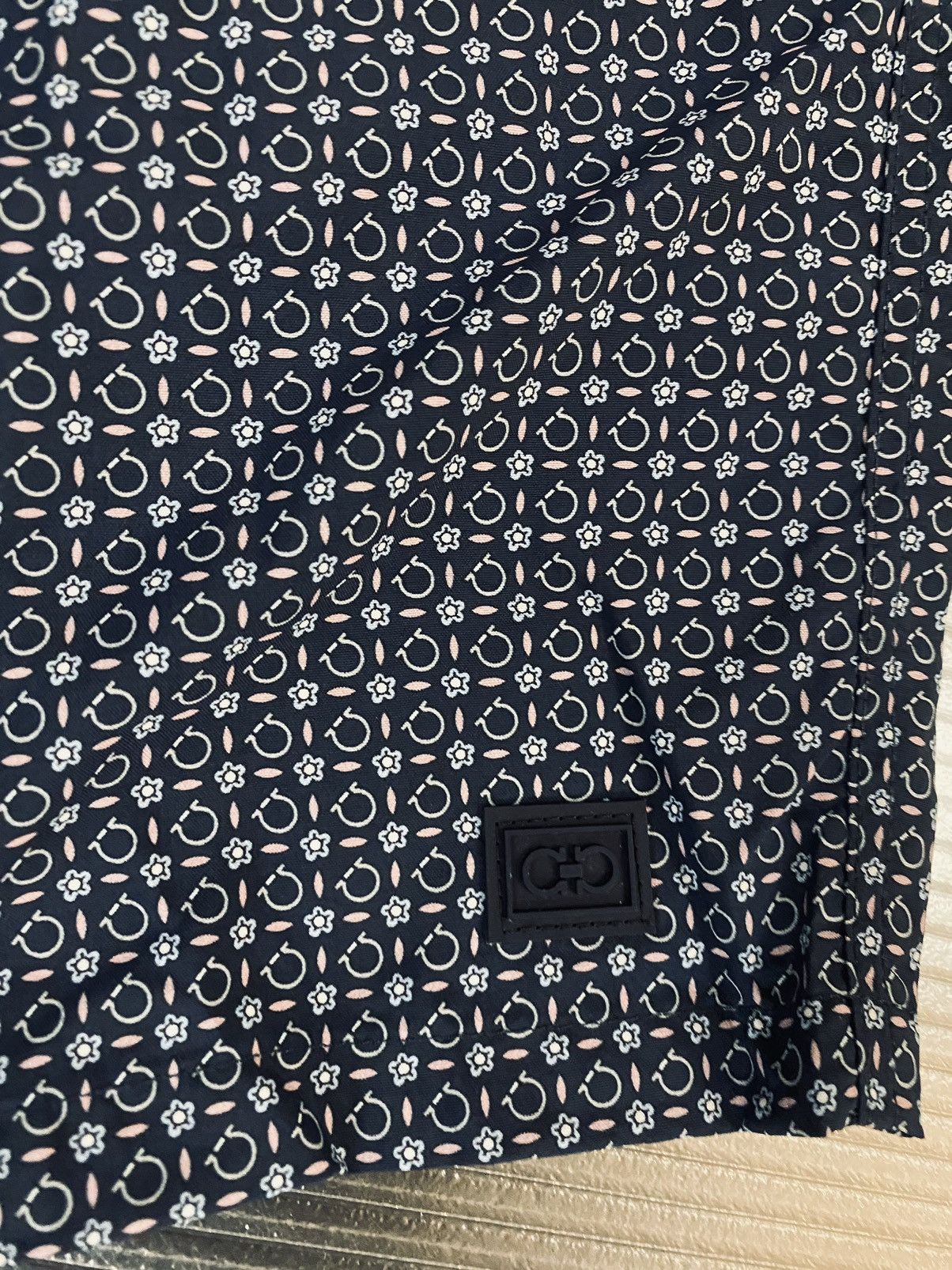 Salvatore Ferragamo Ferragamo 🇮🇹 blue logo accent swimsuit resort boxer 52 NEW Size US 36 / EU 52 - 9 Thumbnail