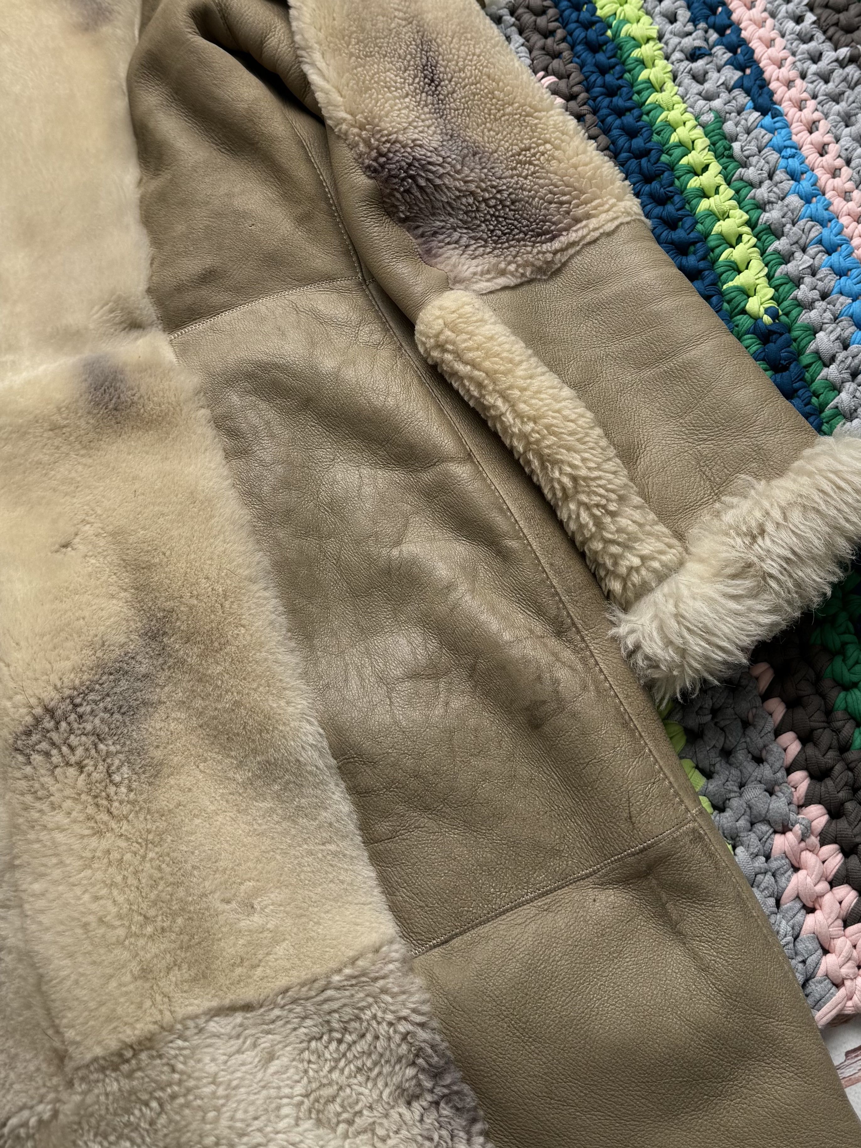 Vintage Vintage Real Sheepskin Hooded Coat (ET1)(D15) Size XL / US 12-14 / IT 48-50 - 22 Thumbnail
