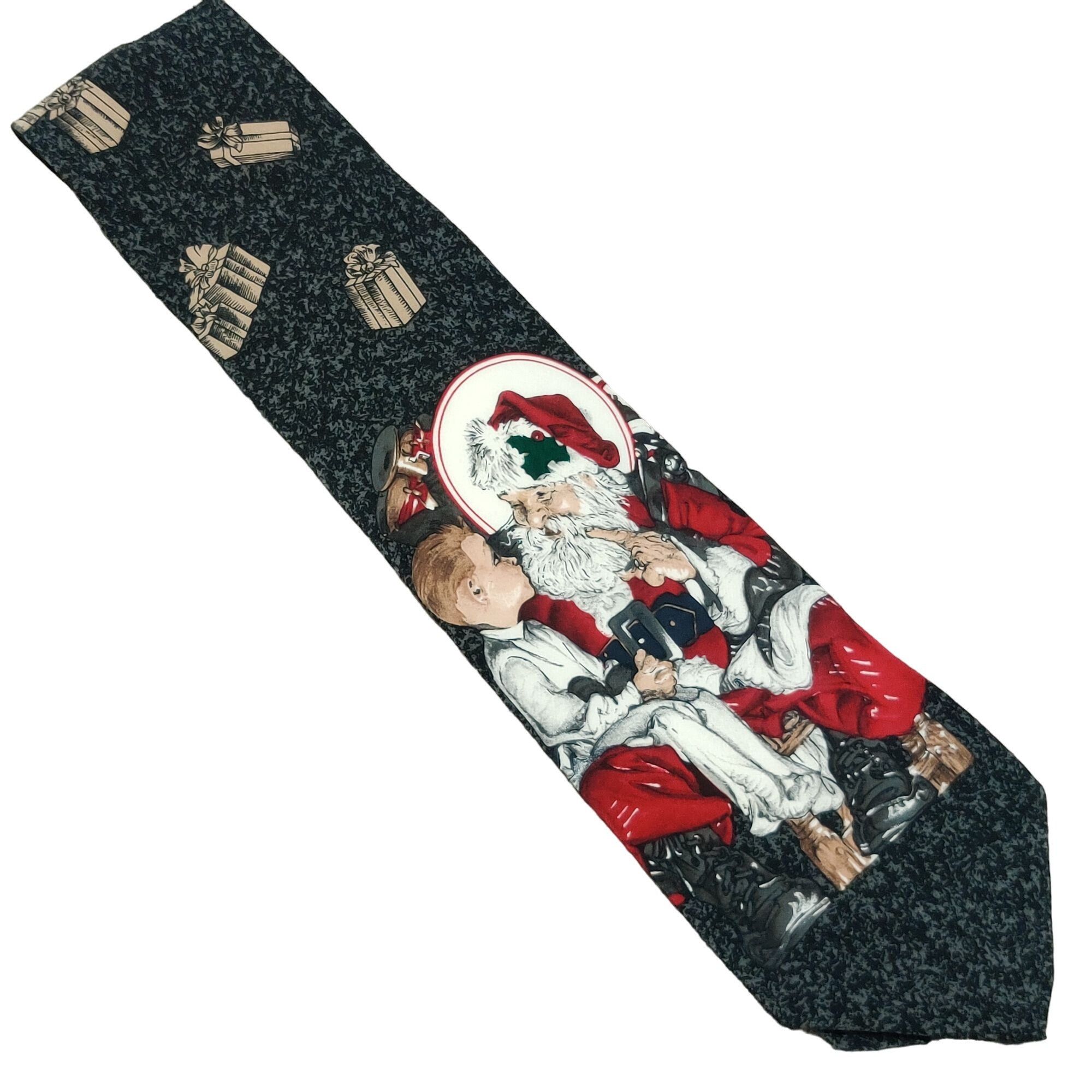Vintage Vintage Mens Neck Tie Saturday Evening Post 1996 Santa Child Size ONE SIZE - 1 Thumbnail