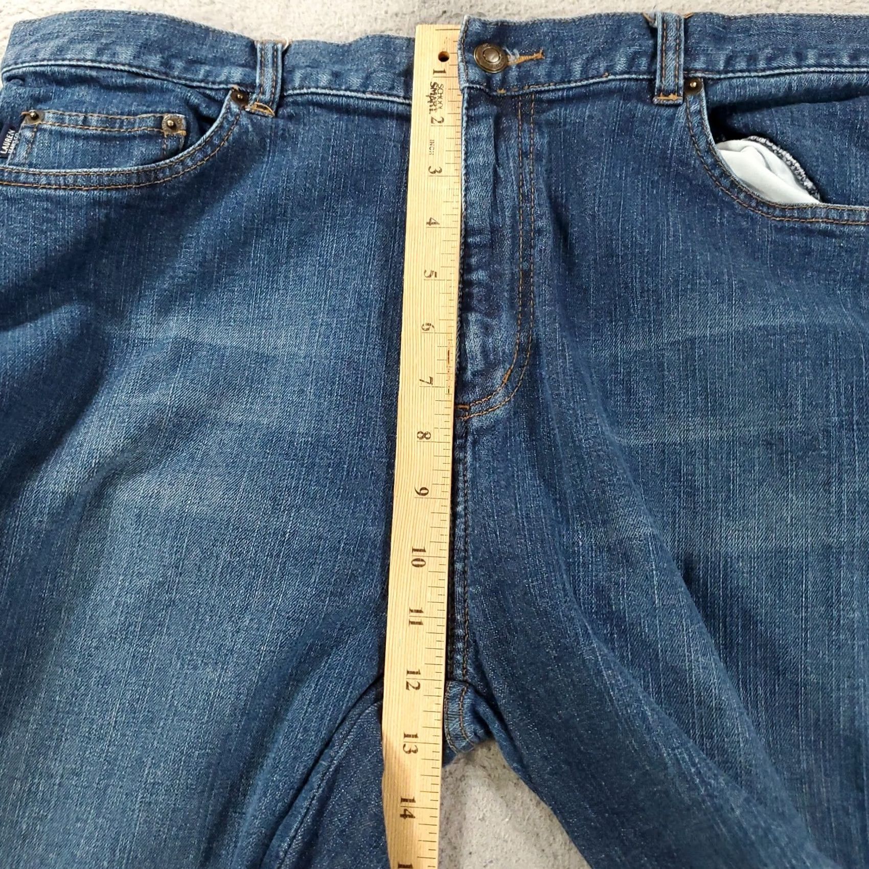 Ralph Lauren Lauren Ralph Lauren Jeans Womens Size 14 Stretch Denim 5-Pocket City Classic Blue Regular Fit Size 36" / US 14 / IT 50 - 3 Thumbnail