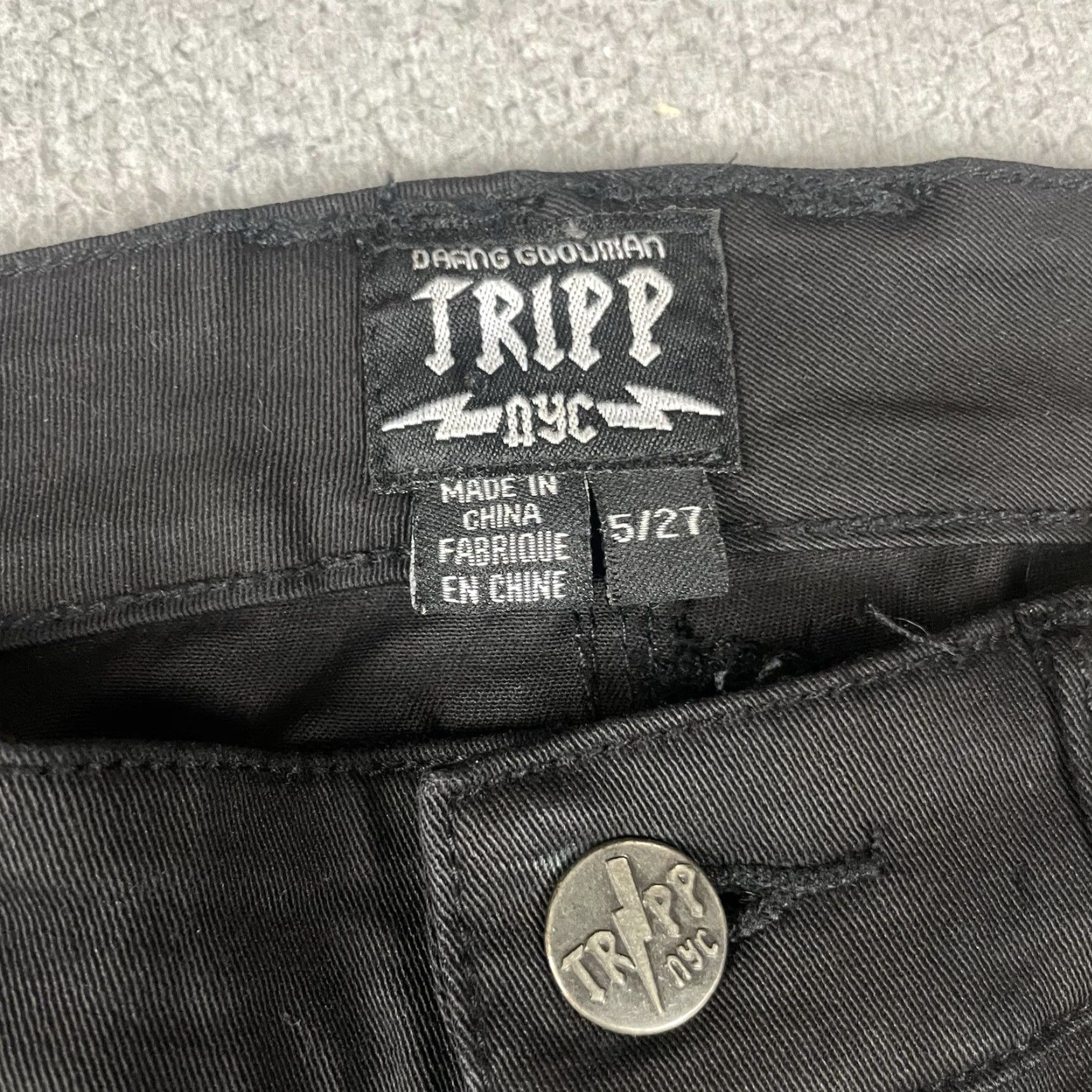 Tripp NYC TRIPP NYC ROCK GOTH PUNK Y2K Gothic Pants Women 5 Black Ankle Jeans Skinny Vintage No Size 27" / US 4 / IT 40 - 7 Thumbnail