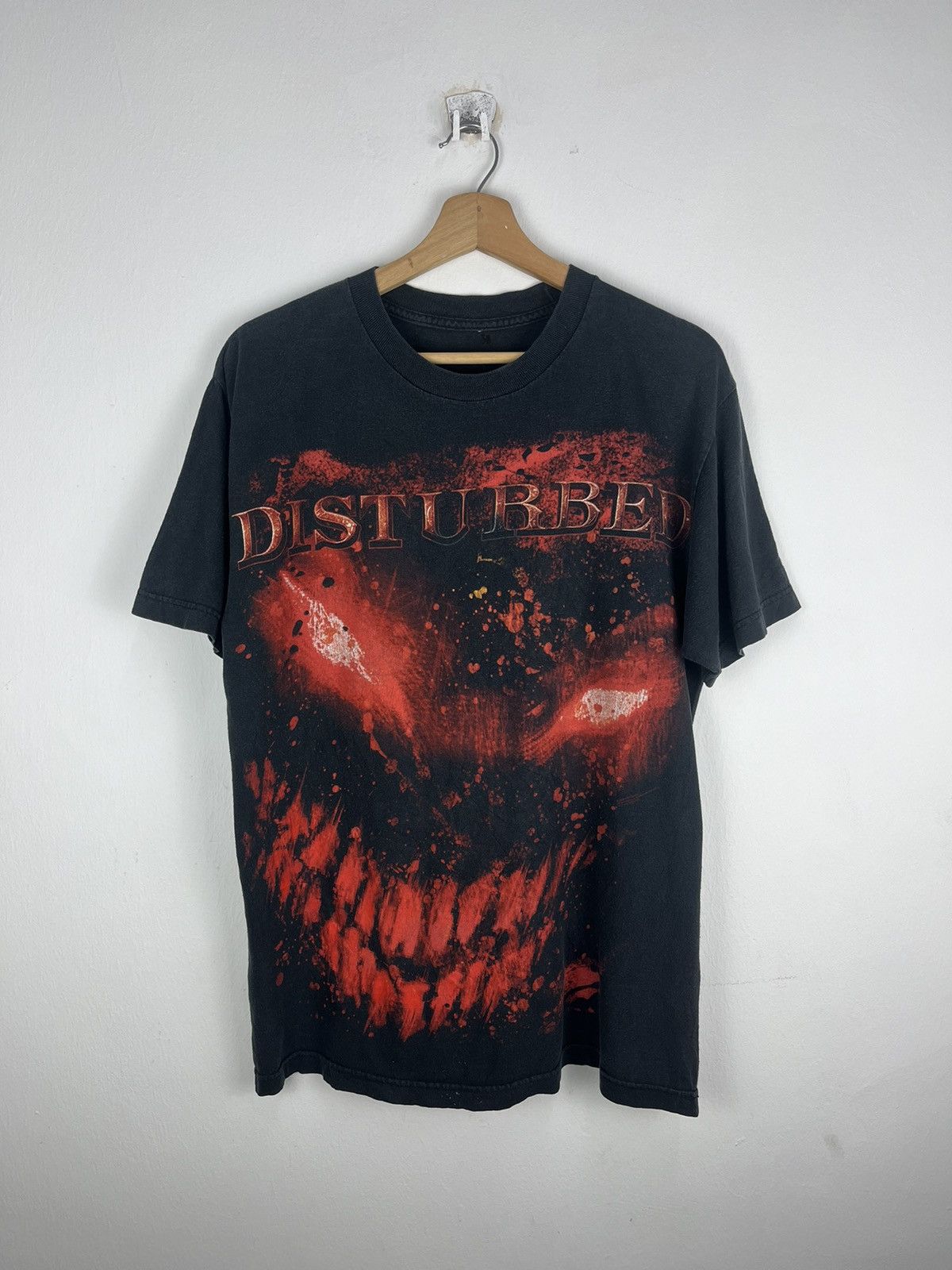 Band Tees Vintage 00s Disturbed Band Tee T Shirt Over Print Y2k Size US M / EU 48-50 / 2 - 1 Thumbnail