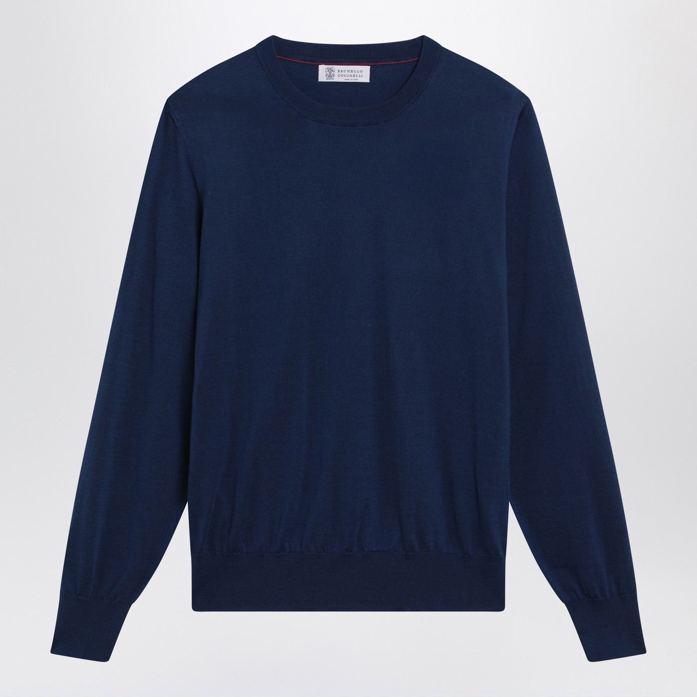 Brunello Cucinelli Brunello Cucinelli Blue Cotton Sweater Size US M / EU 48-50 / 2 - 1 Thumbnail