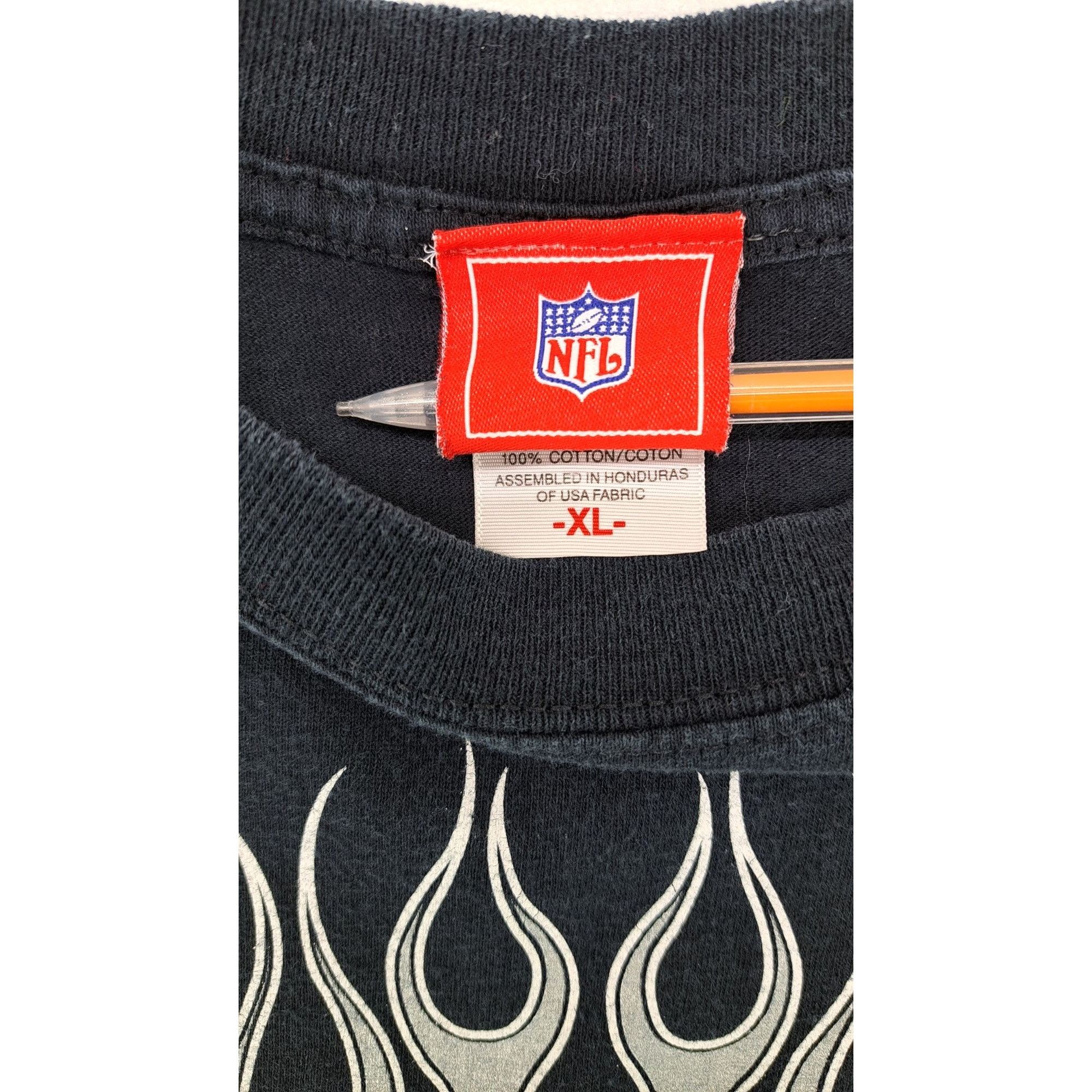 NFL Vintage Oakland Raiders Black Long Sleeve Shirt Flame Men XL Size US XL / EU 56 / 4 - 5 Thumbnail