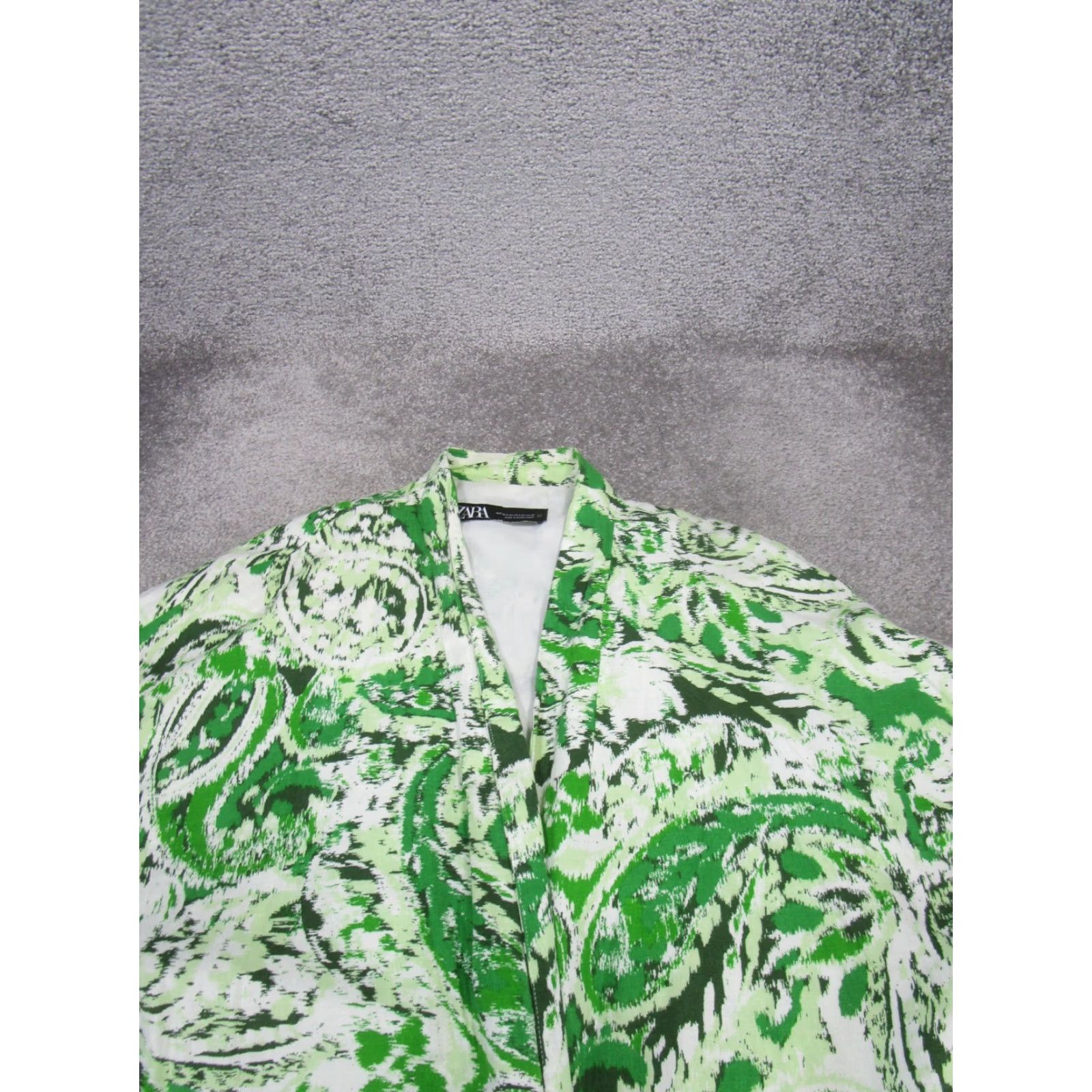 Zara VINTAGE Zara Sweater Shirt Womens S Green Open Front Cardigan 90s Womens Size S / US 4 / IT 40 - 2 Thumbnail
