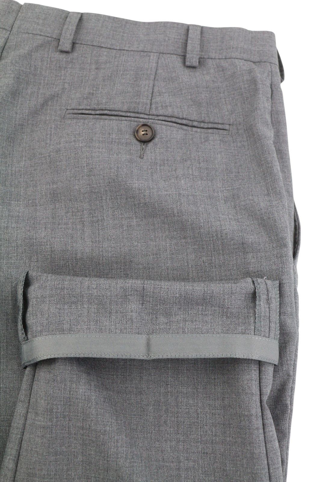 Suitsupply SOHO TURN-UP UK34R Grey Wool S120 Zip Trousers 86855 Size 34R - 5 Thumbnail