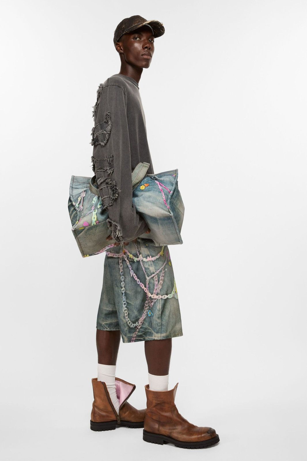 Acne Studios Acne Studios Trompe L'Oeil Denim Shorts in Blue Size US 30 / EU 46 - 4 Thumbnail
