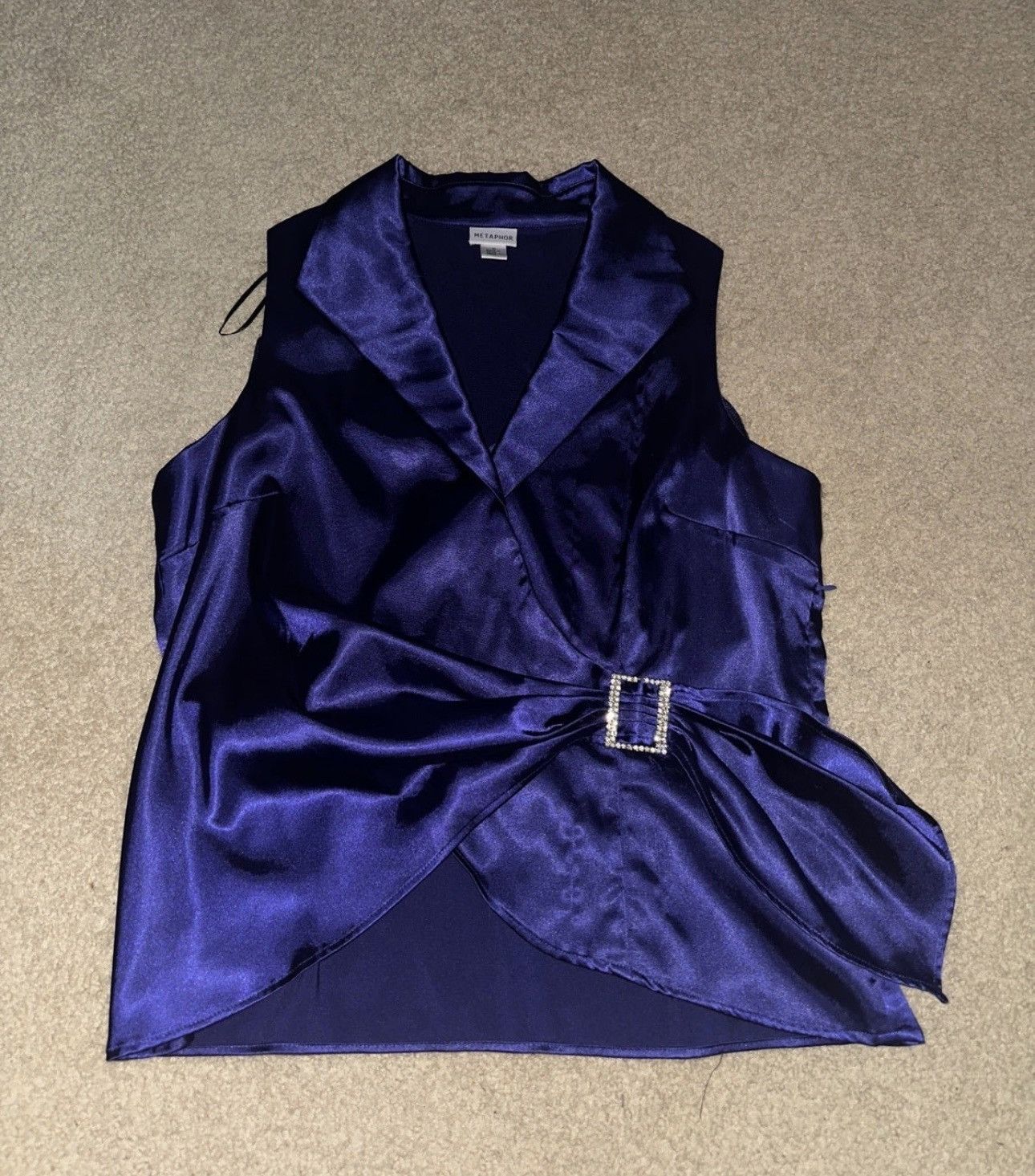 Other Satin Blue Metaphor Blouse Size XL / US 12-14 / IT 48-50 - 1 Thumbnail