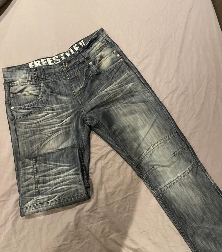 image of Free Style Jeans in Washed Navy, Men's (Size 38)