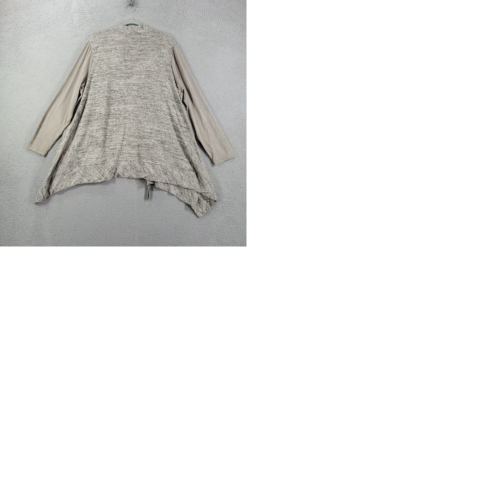 Vintage LOGO Lori Goldstein Full Zip Cardigan Jacket Womens Size 1X Gray Beige Flowy Size XL / US 12-14 / IT 48-50 - 9 Thumbnail