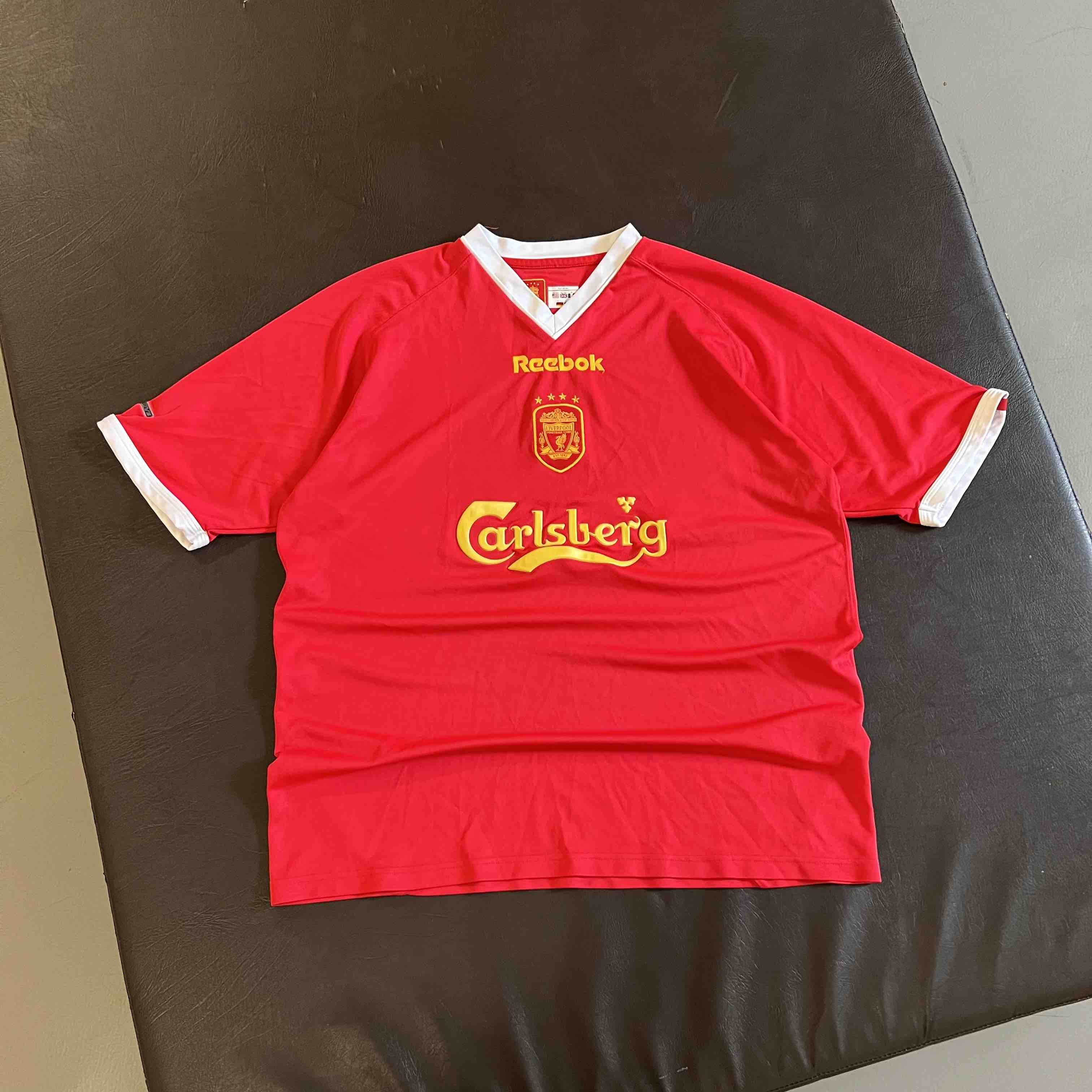 VTG Liverpool T Shirt Home Kit 2001 Soccer Jersey Sz XL