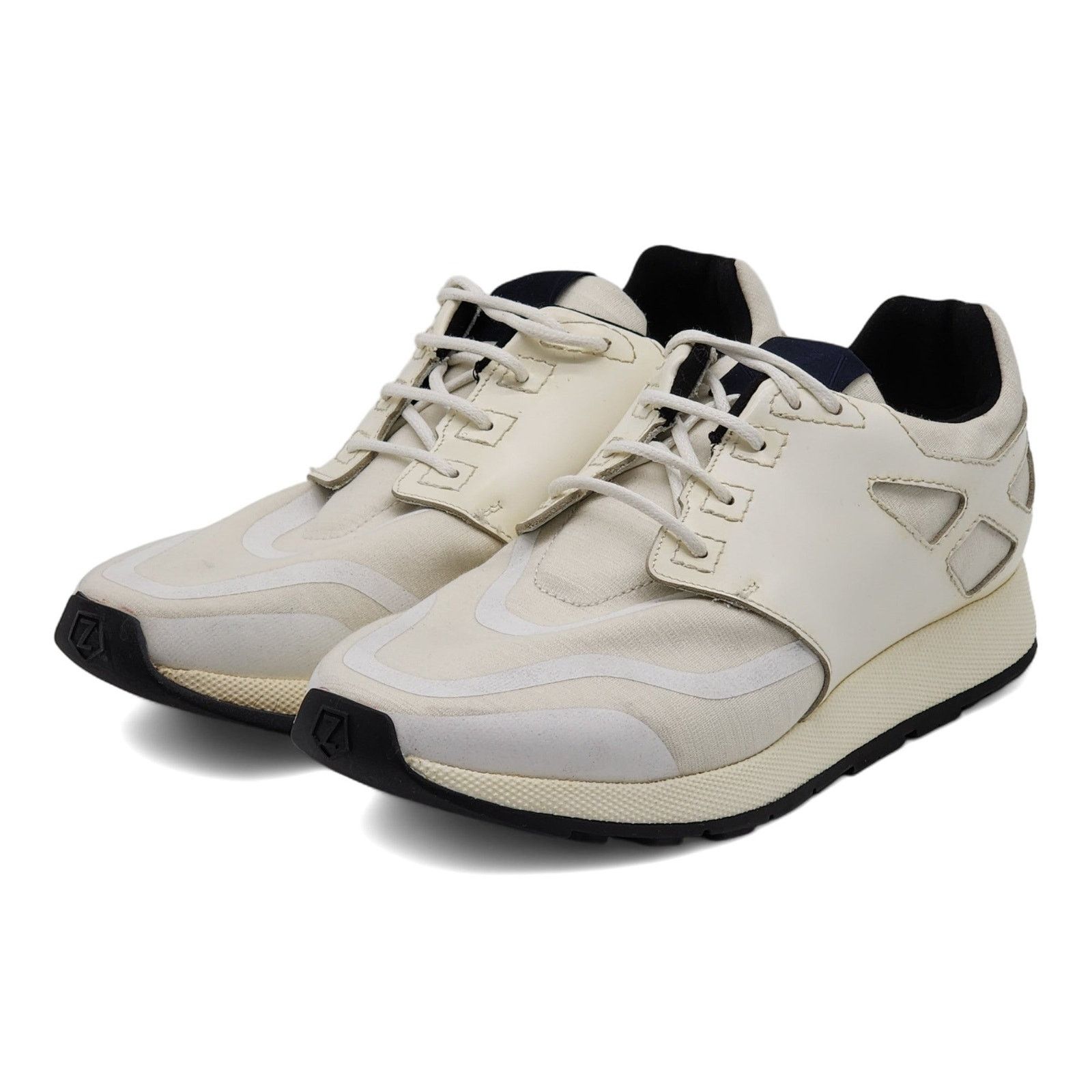image of Z Zegna Technomerino Racer Sneakers In White (9 Us), Men's
