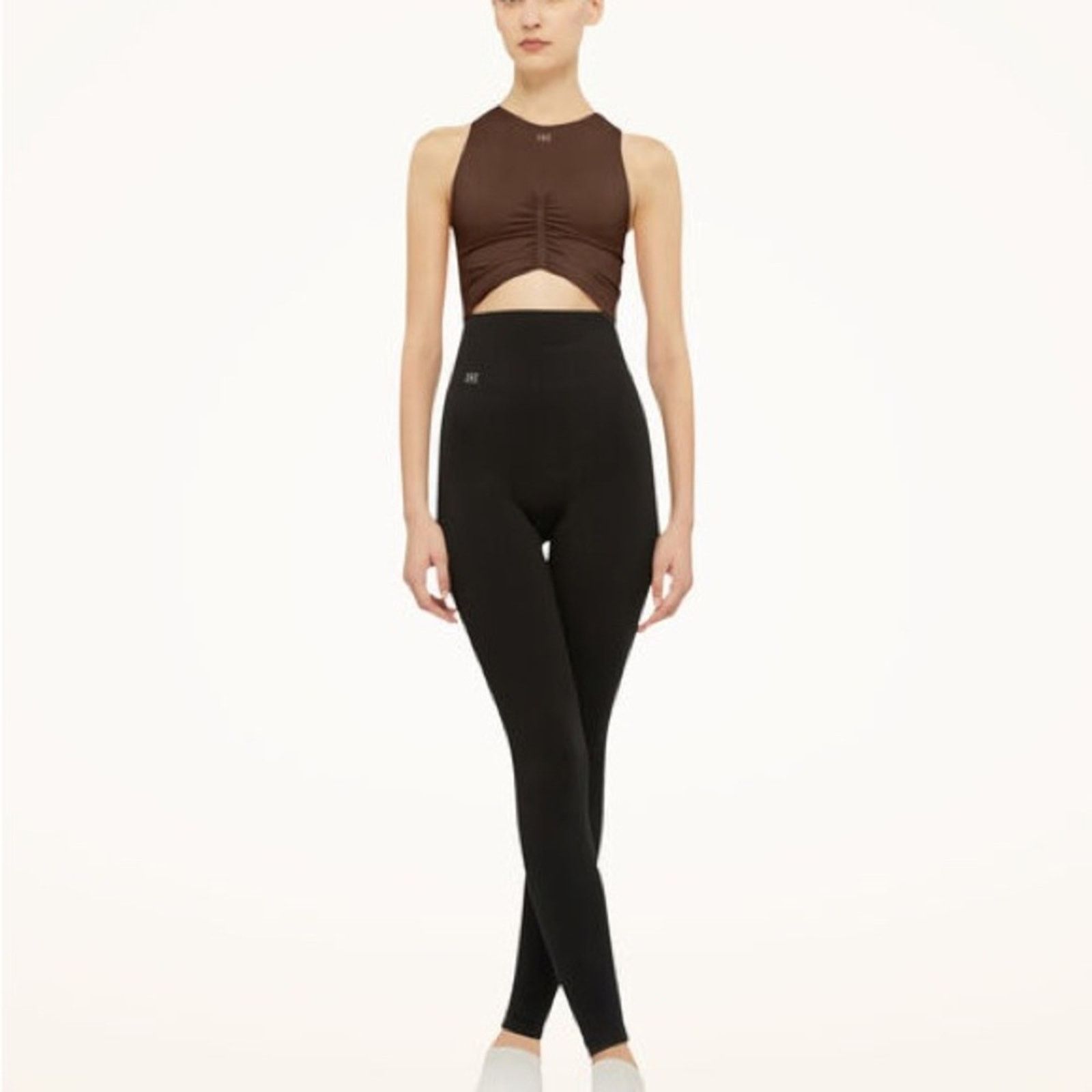 Wolford NWT! Wolford Women's Brown Ruched Crop Top, Size S Size S / US 4 / IT 40 - 4 Thumbnail