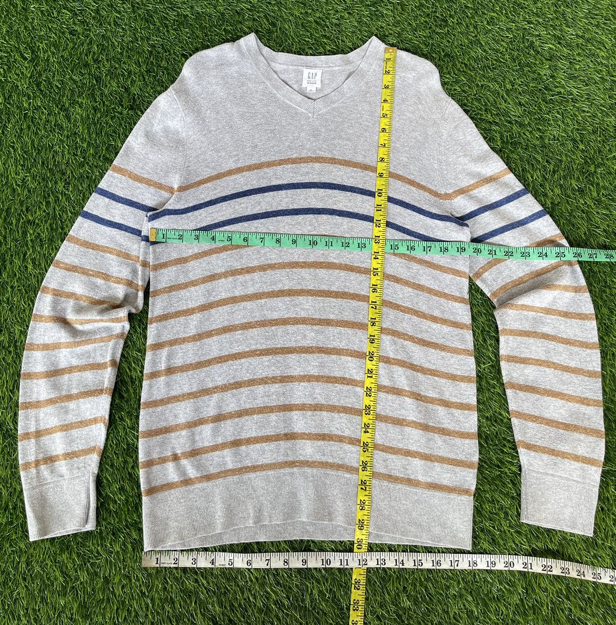 Gap 🔥GAP🔥Striped Sweatshirt V Neck Long Sleeve Tee Size US M / EU 48-50 / 2 - 10 Thumbnail