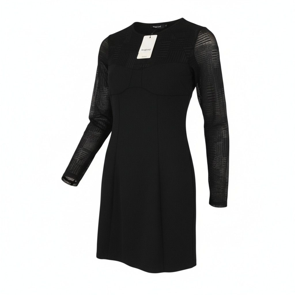 black curvy dress The Shea Long Sleeve T-Shirt Dress 3 — L