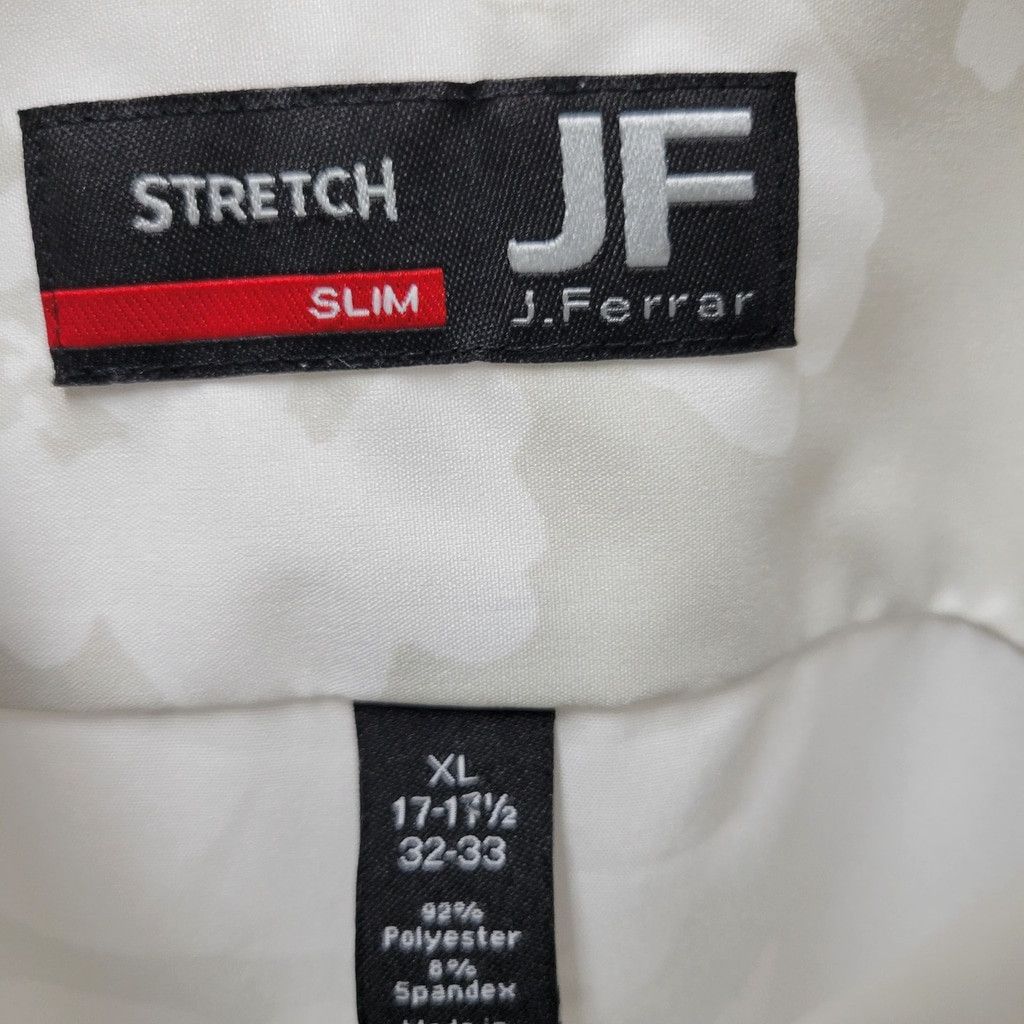 J Ferrar FERRAR Stretch Slim Dress Shirt Men Size XL 17-17 1/2 32-33 Size US XL / EU 56 / 4 - 6 Thumbnail