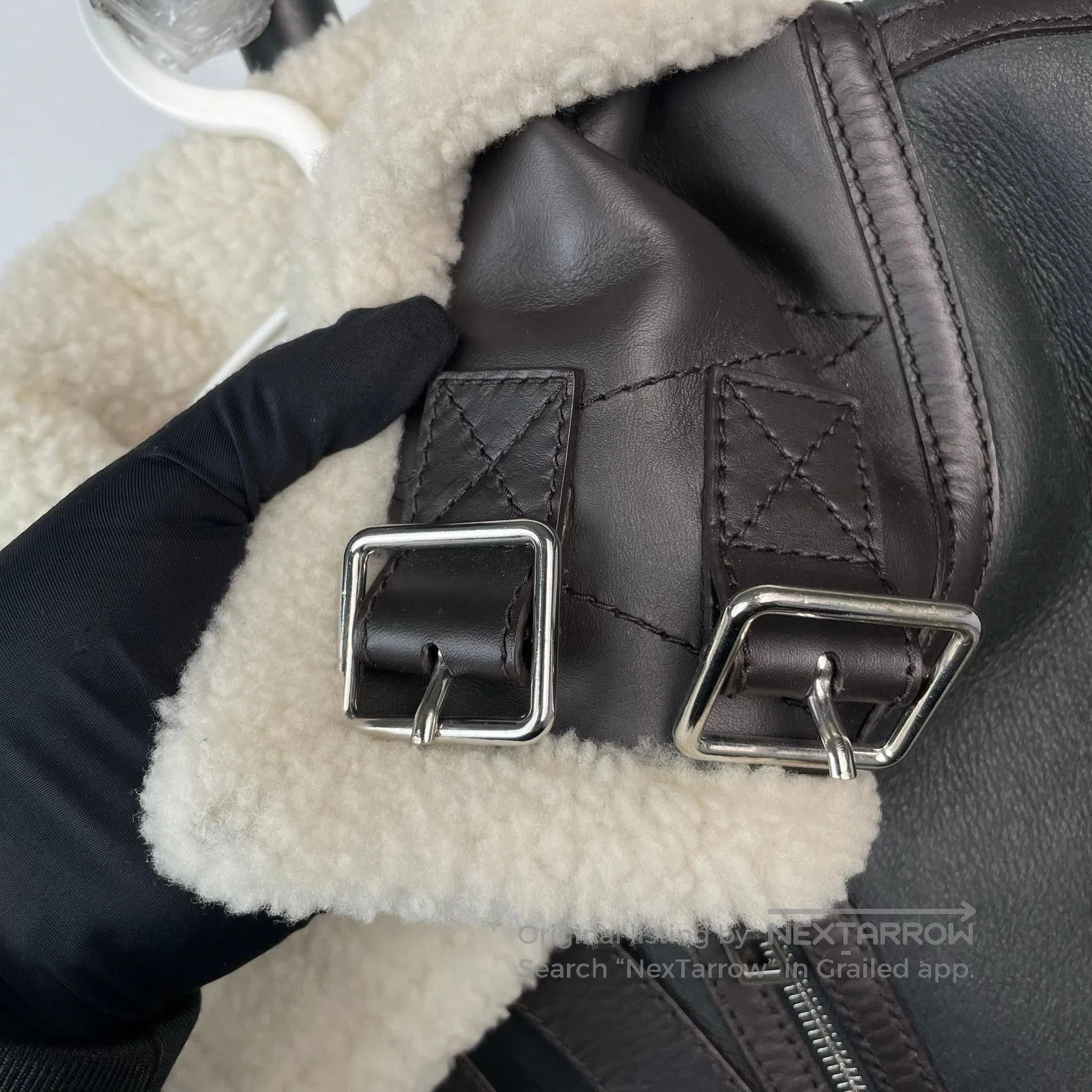 Loewe Loewe Black bi-color leather and fur hooded jacket with fu Size US S / EU 44-46 / 1 - 5 Thumbnail