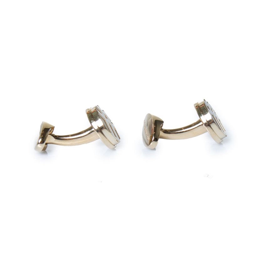 Burberry Burberry, gold toned checkered cufflinks Size ONE SIZE - 2 Thumbnail