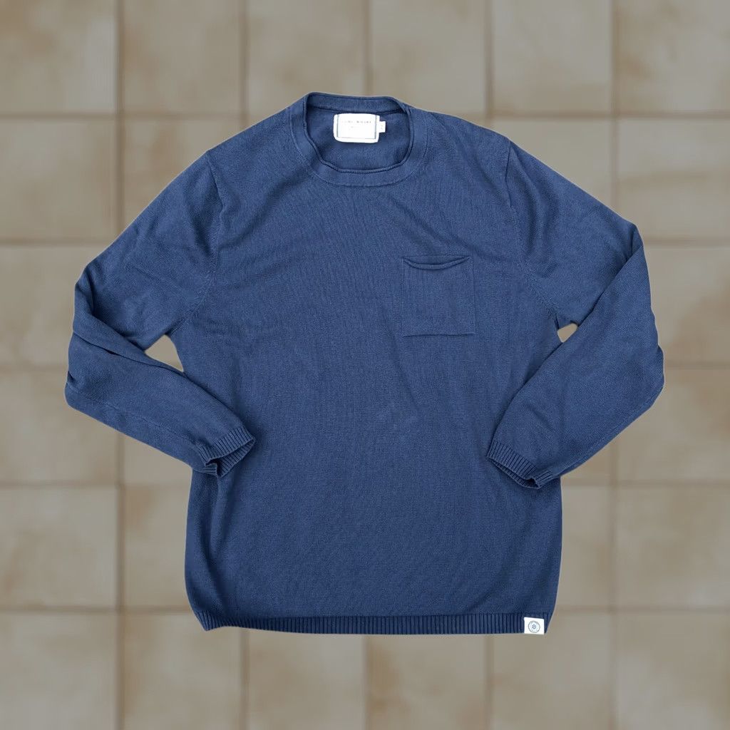 Vintage Long Wharf Supply Co Knit Pullover Sweatshirt Men XL Blue Long Sleeve Crew Size US XL / EU 56 / 4 - 1 Thumbnail