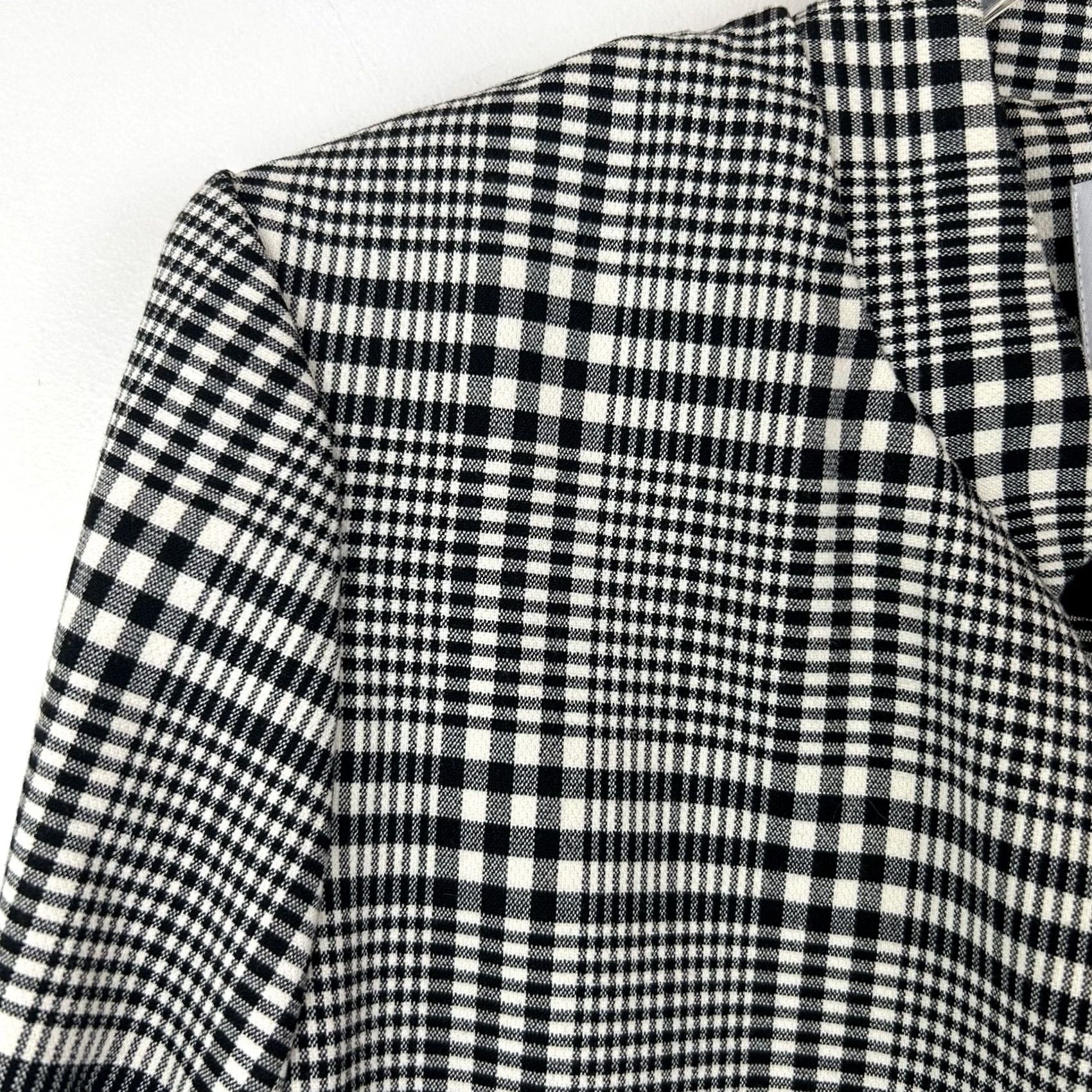Vintage Carolina Belle Plaid Jacket Womens L Long Black Open Coat Business Casual Formal Travel Workwear Size L / US 10 / IT 46 - 4 Thumbnail