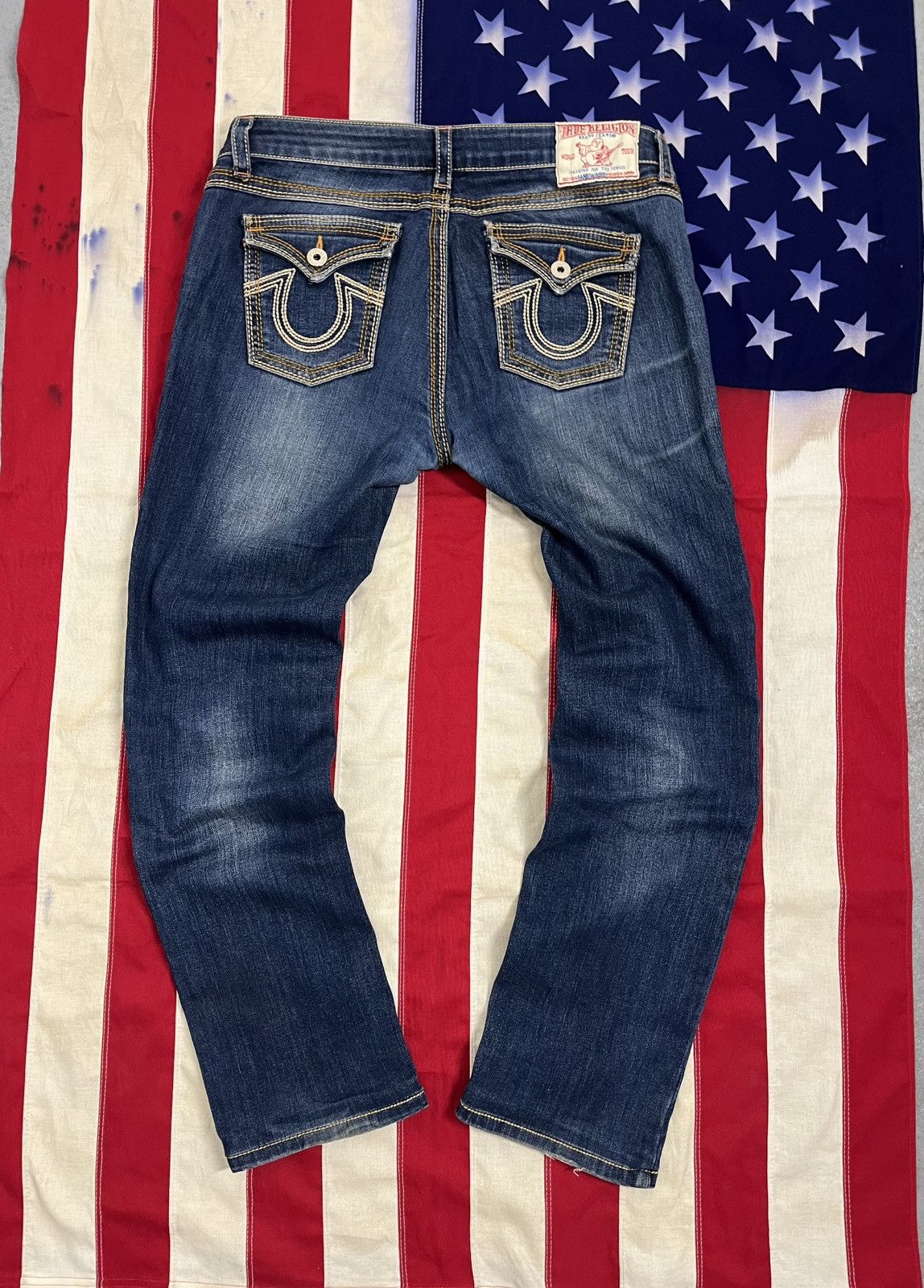 True Religion True Religion Straight Leg Jeans - Vintage Size 33" - 1 Thumbnail