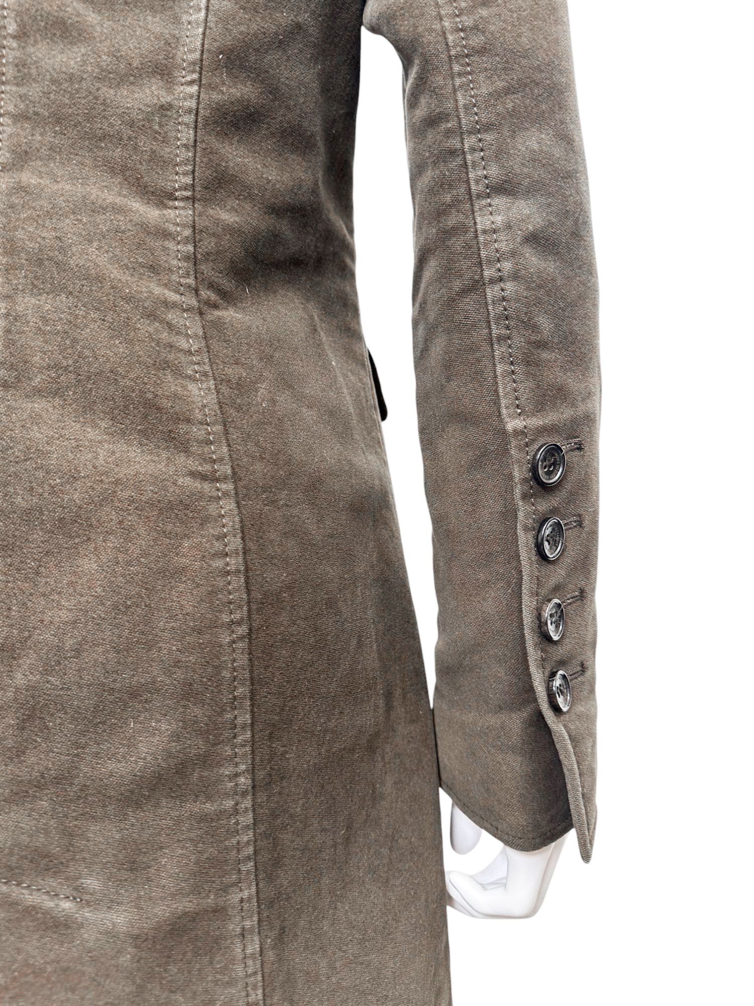 Alexander McQueen 90s Brown Cotton Trench Coat Size M / US 6-8 / IT 42-44 - 9 Thumbnail