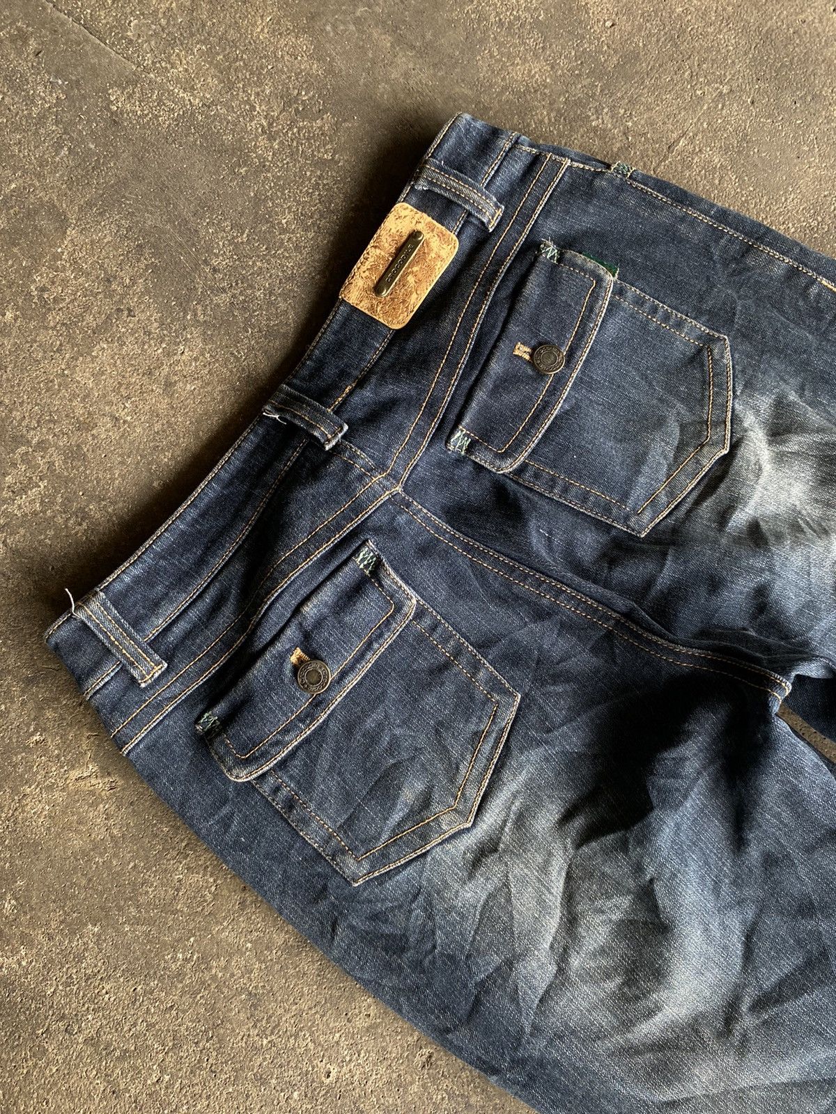 14th Addiction CROCODILE BOOTCUT DENIM PANTS Size 29" - 4 Thumbnail