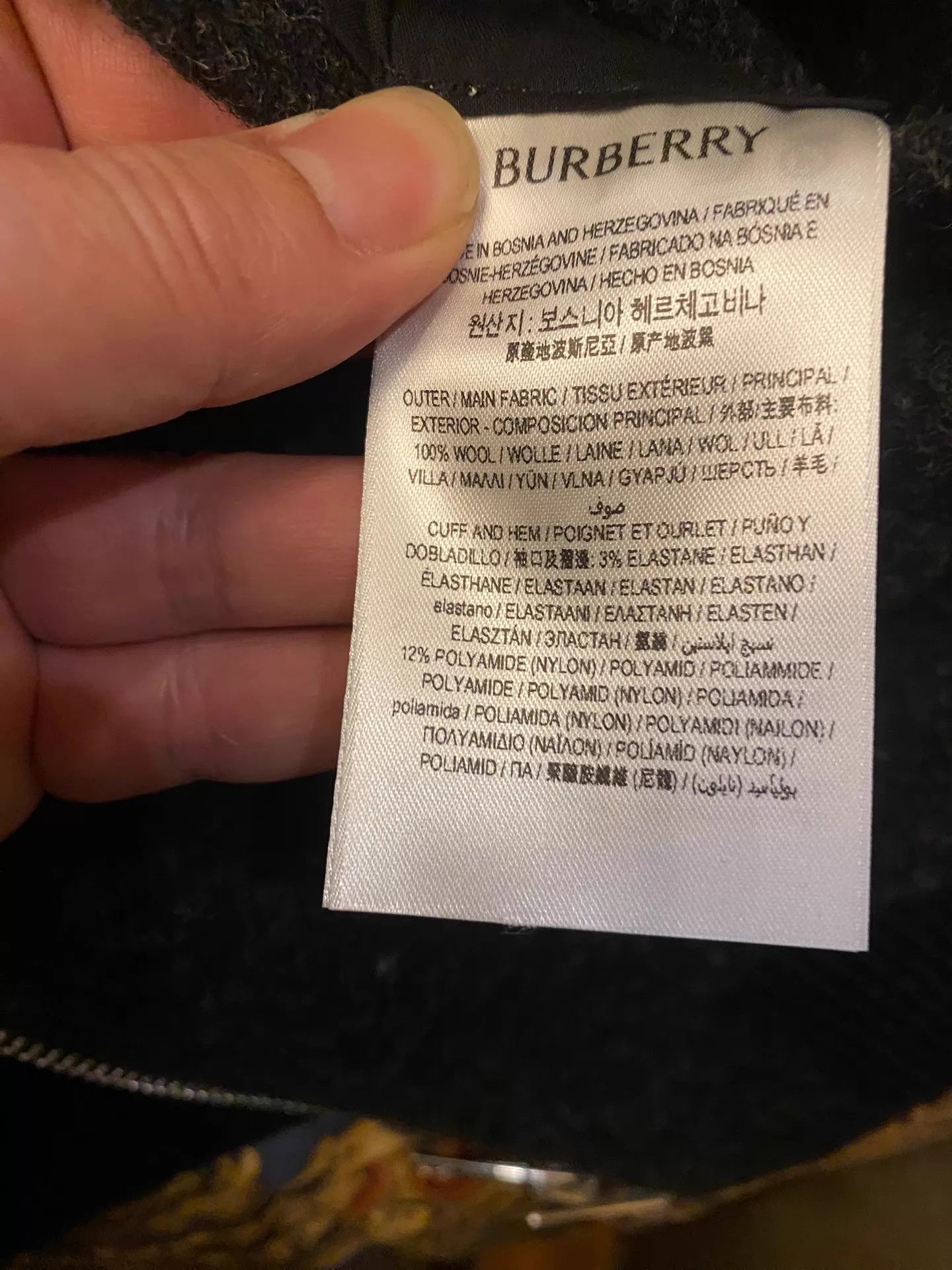 Burberry Burberry Heavy Wool Classic Bomber Jacket 8111753 Size US M / EU 48-50 / 2 - 5 Thumbnail