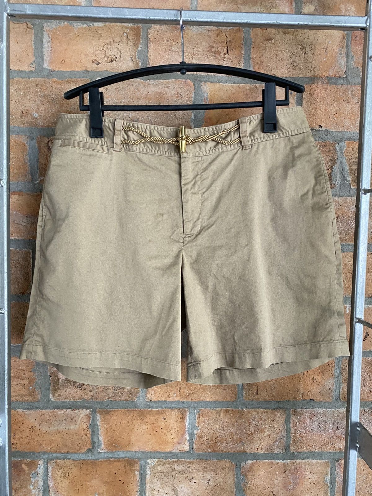Ralph Lauren LAUREN RALPH Beige Tailored Shorts with Gold Rope Belt Size 36" / US 14 / IT 50 - 1 Thumbnail