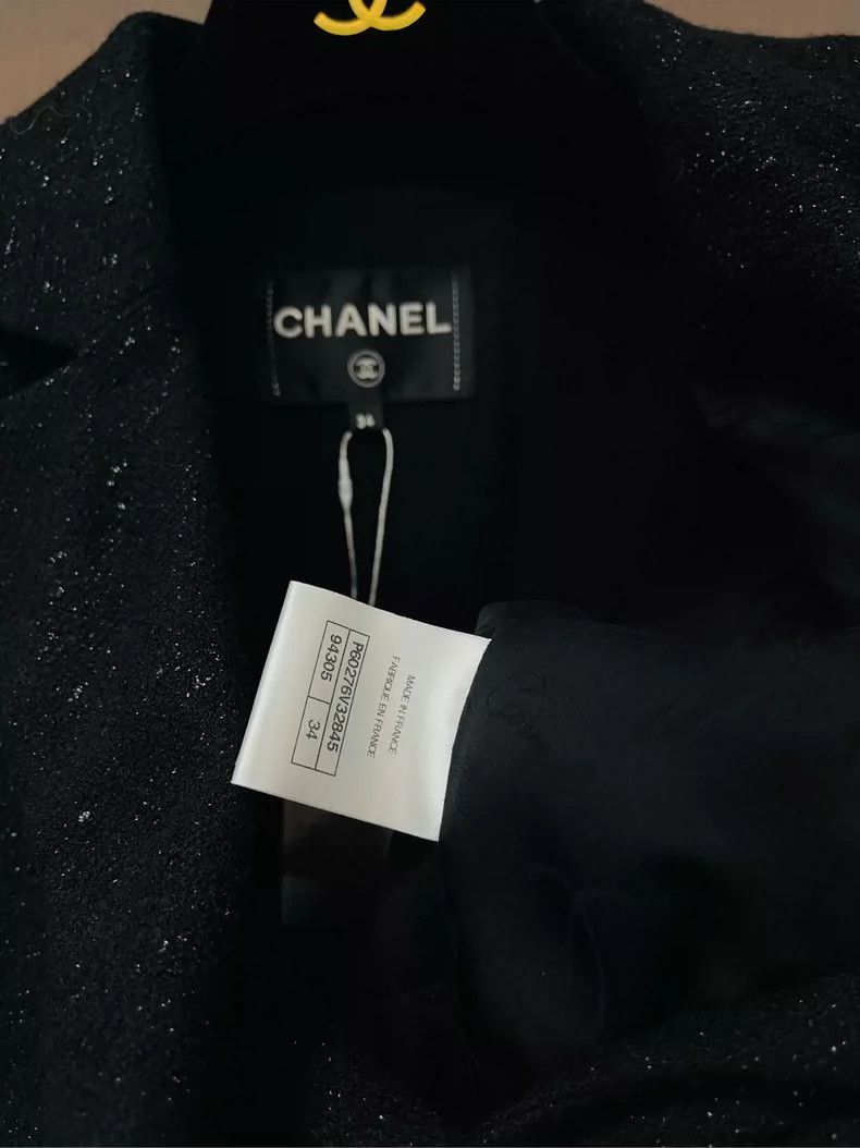 Chanel Chanel Cruise series black glitter double-breasted suit jac Size XXS / US 00 / IT 34 - 5 Thumbnail