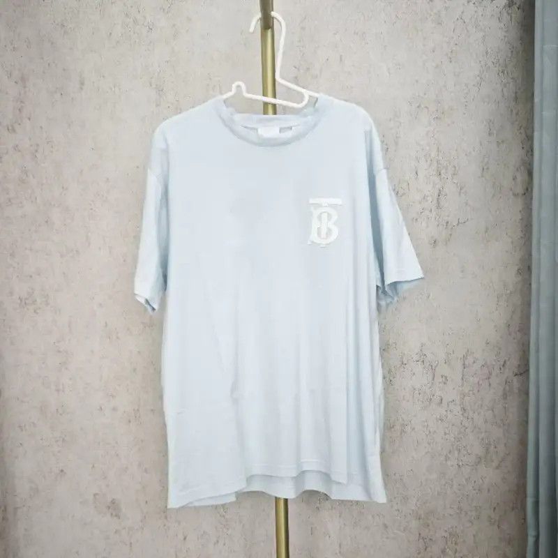 Burberry Burberry Summer Light Blue Cotton T-Shirt Size M / US 6-8 / IT 42-44 - 1 Thumbnail