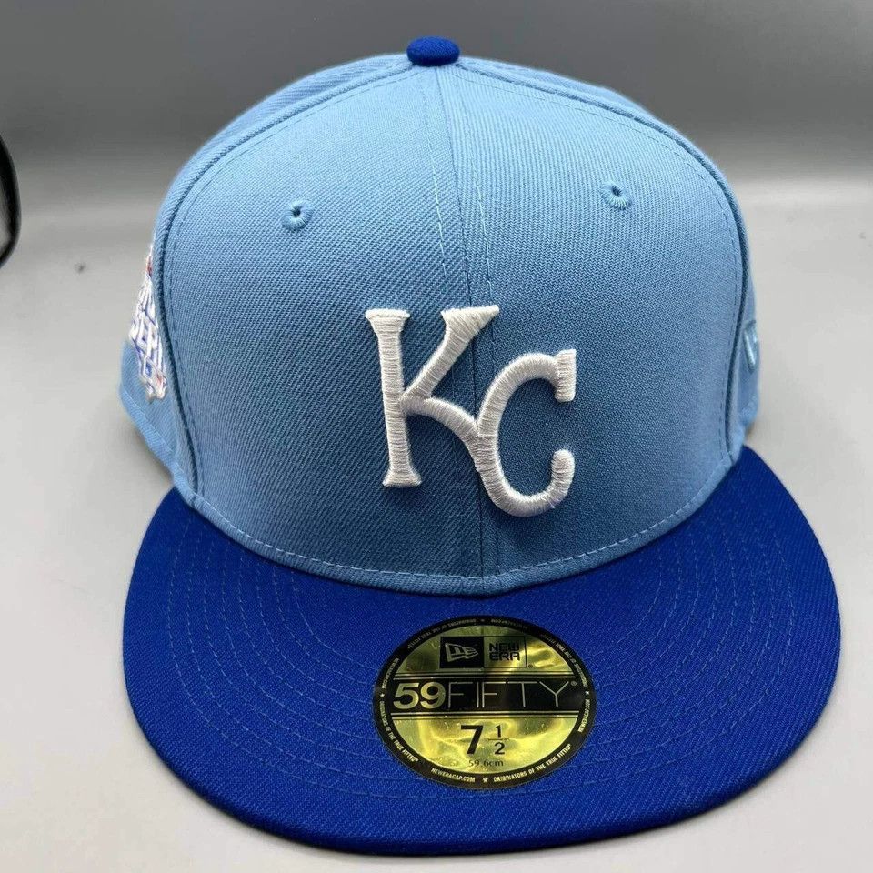 New Era Kansas City Royals Hat Men 7 1/2 59Fifty New Era MLB Fitted Size ONE SIZE - 3 Thumbnail