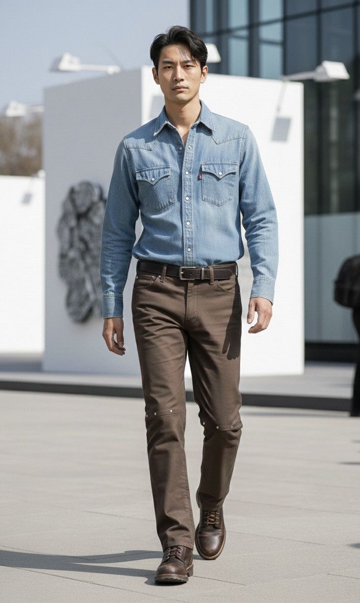 Morgan Homme Auth Morgan Homme Studded Denim Jeans Size US 31 - 10 Thumbnail