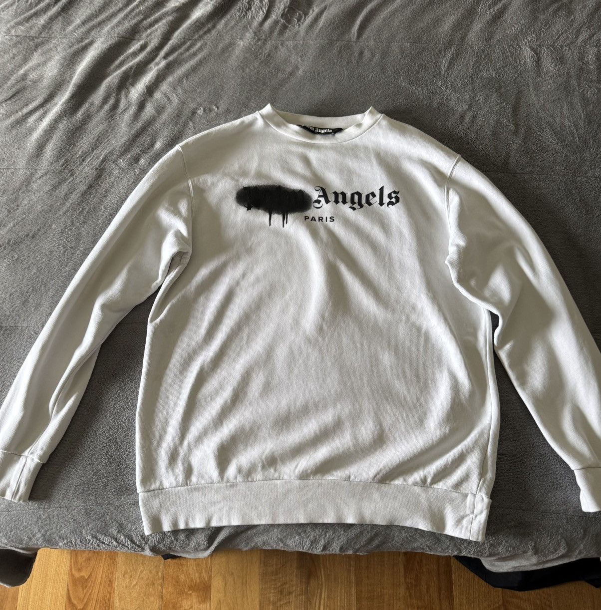 Palm Angels Palm Angels Paris Spray Sweatshirt White Size US M / EU 48-50 / 2 - 1 Thumbnail