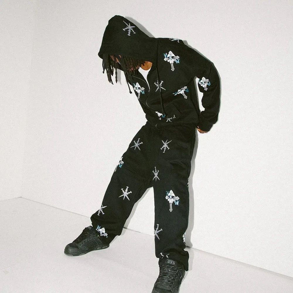 Unknown London Unknown London Rhinestone Joggers – Size L Size US 32 / EU 48 - 6 Thumbnail