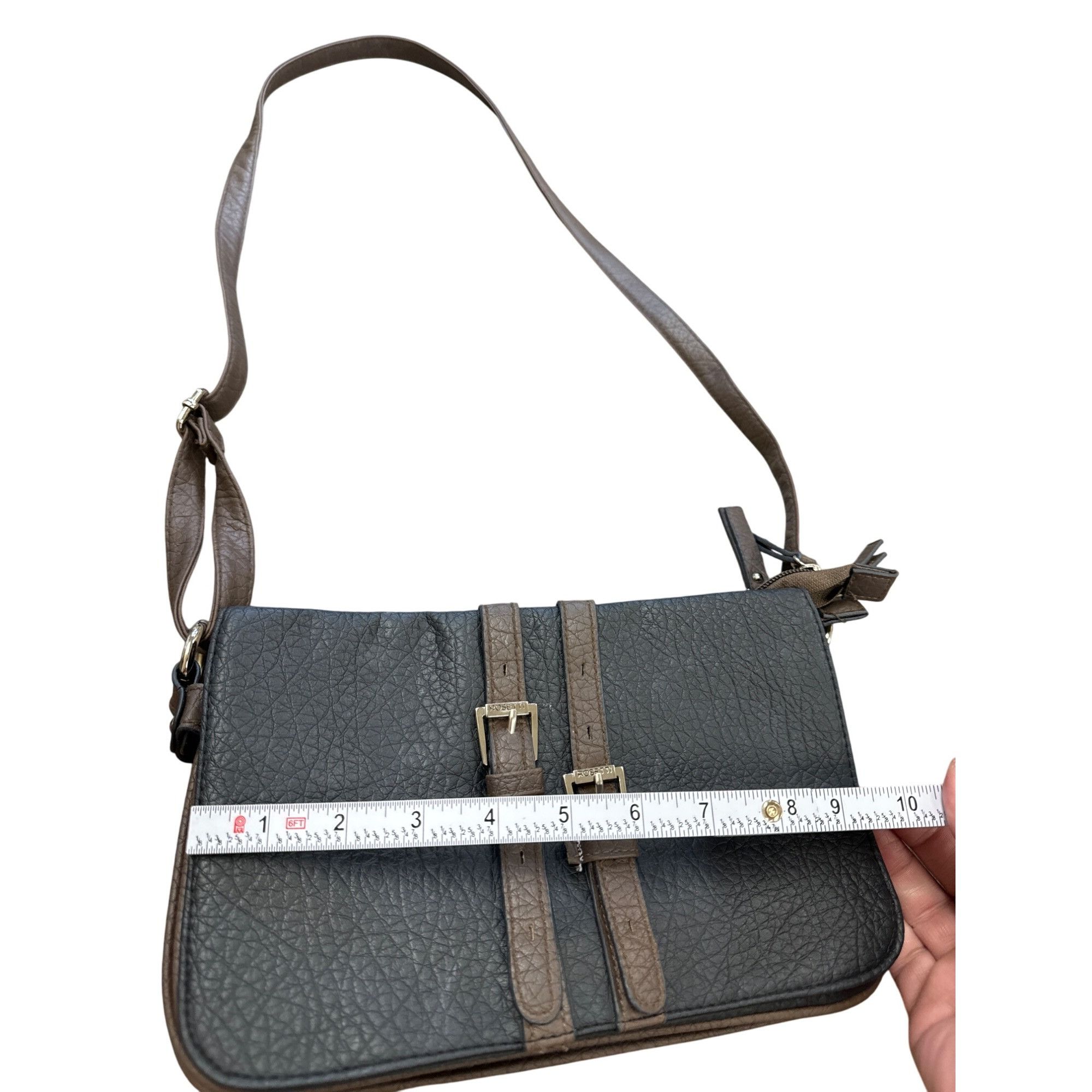 Designer Rosetti Womens Brown Leather Crossbody Bag purse With Adjus Size ONE SIZE - 3 Thumbnail