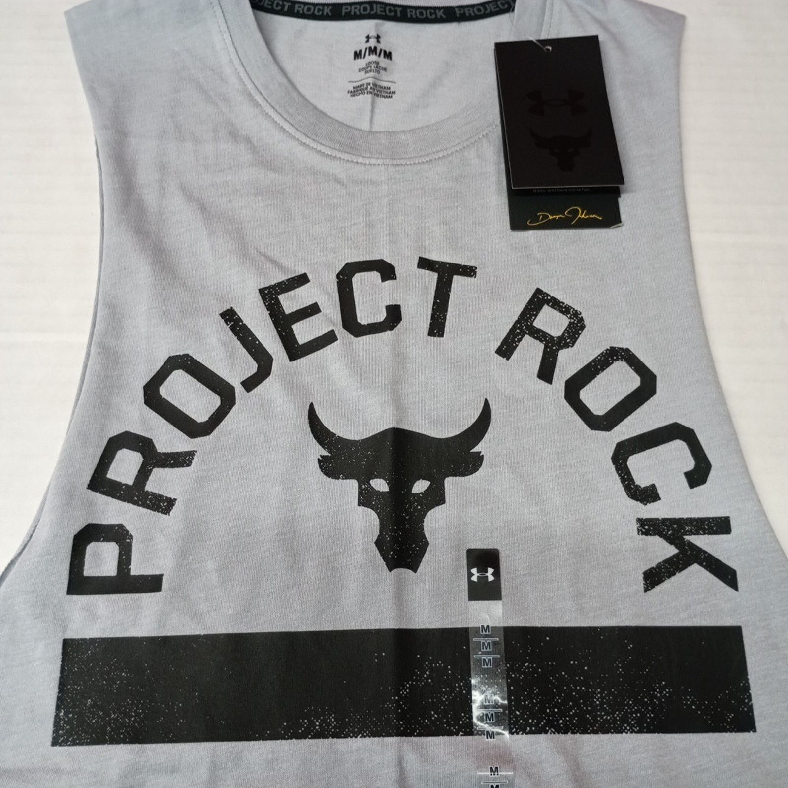 Under Armour Under Armour Project Rock Payoff Graphic Tank Top Gray M Size US M / EU 48-50 / 2 - 2 Thumbnail