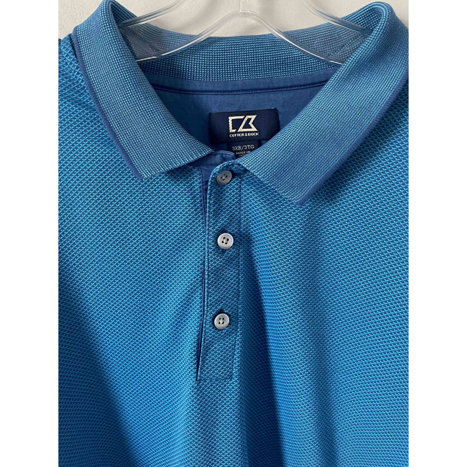 Cutter & Buck Cutter & Buck Performance Polo Collar Shirt Blue 3XL Size US XXL / EU 58 / 5 - 4 Thumbnail