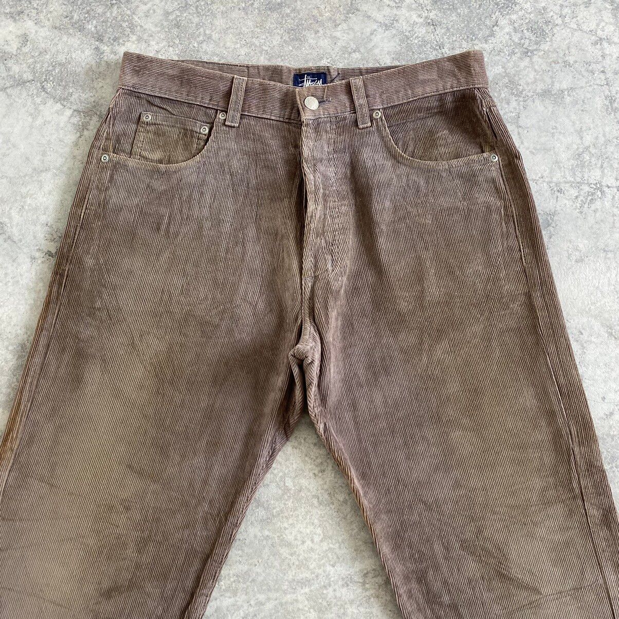 Vintage VTG 90's Stussy Faded Brown Baggy Corduroy Jeans | Grailed