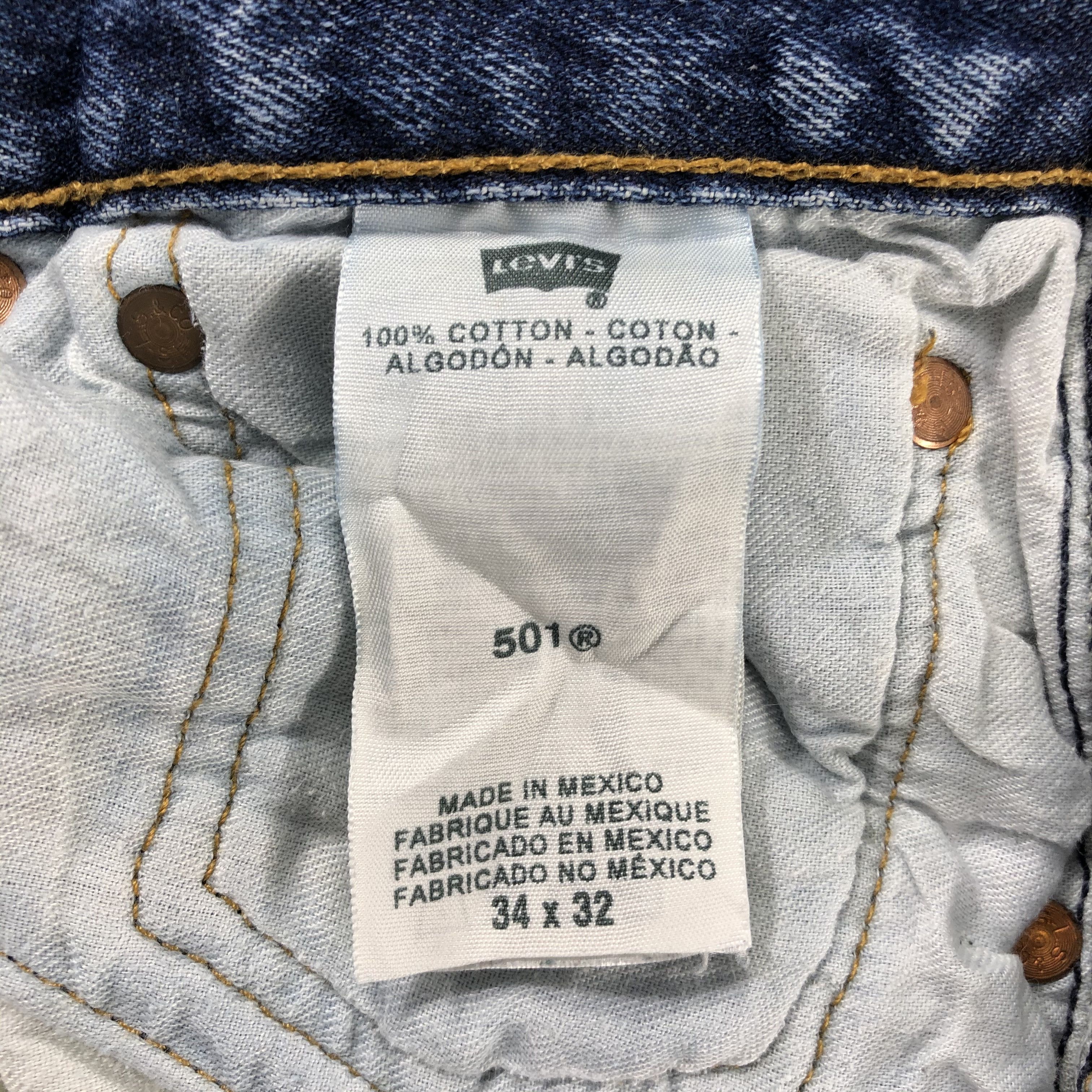 Levi's Vintage Blue Wash Levis 501 Jeans-J2399 Size US 34 / EU 50 - 16 Thumbnail