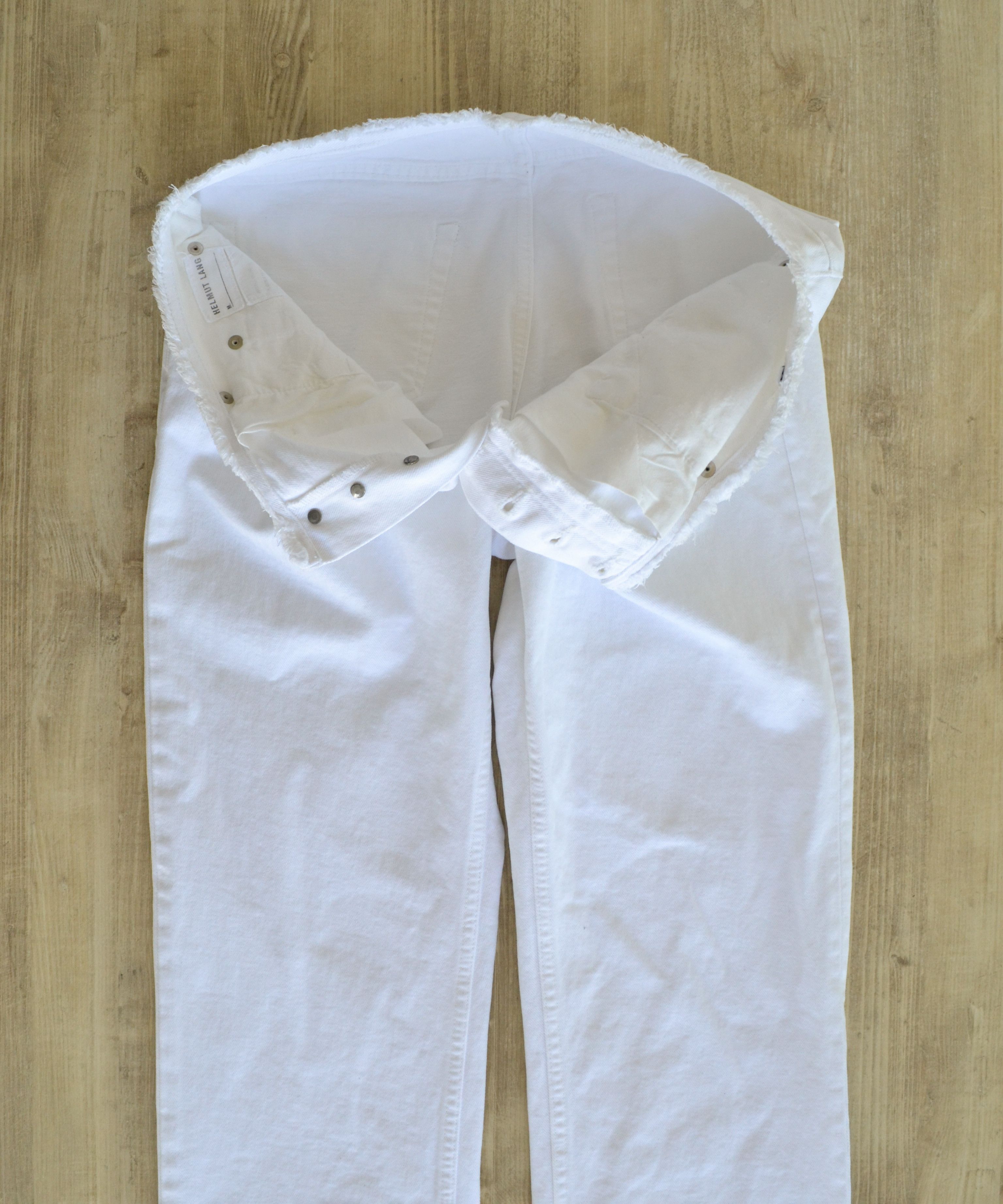 Helmut Lang 1998 White Denim Jeans | Grailed