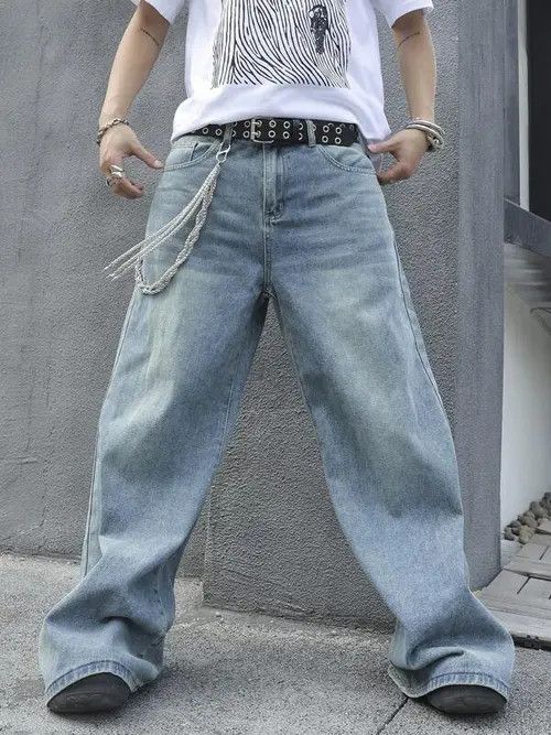Jean Baggy VIntage Y2K denim jeans Size US 32 / EU 48 - 3 Thumbnail