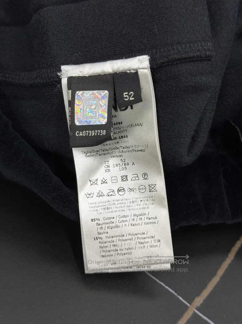 Fendi Fendi Black velvet side-stripe track pants with classic do Size US 36 / EU 52 - 6 Thumbnail