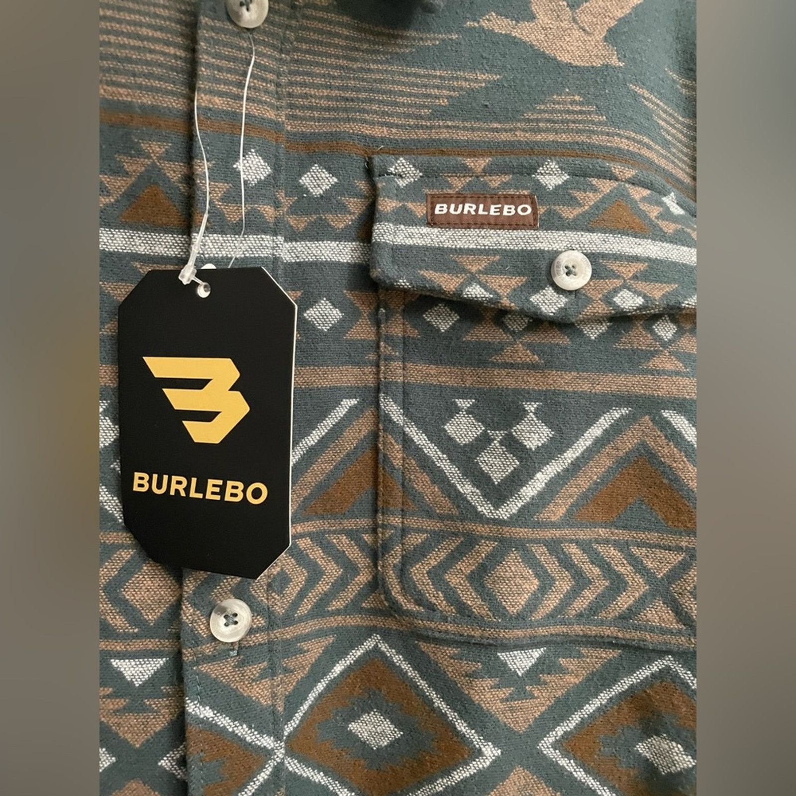 Other Burlebo Heavyweight Flannel Whitetail Aztec Olive Men L Size US L / EU 52-54 / 3 - 3 Thumbnail