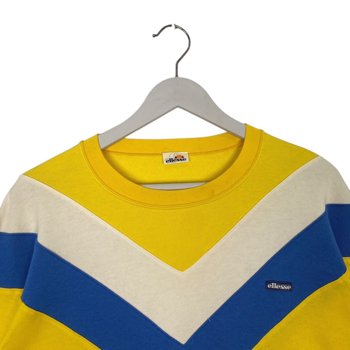 Vintage Ellesse Small Logo Crewneck Sweatshirt Yellow Size M Menswear