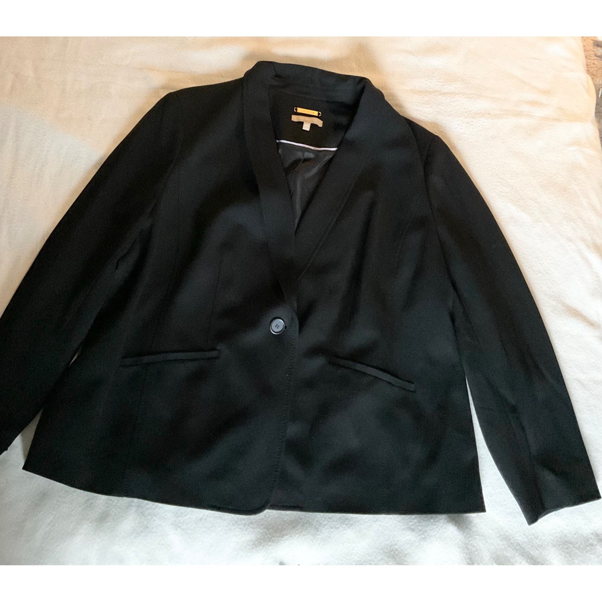 Talbots Talbots Fabric Knit In Italy Blazer Black Jacket Women's Sz2 Size 3XL / US 20-22 - 1 Thumbnail