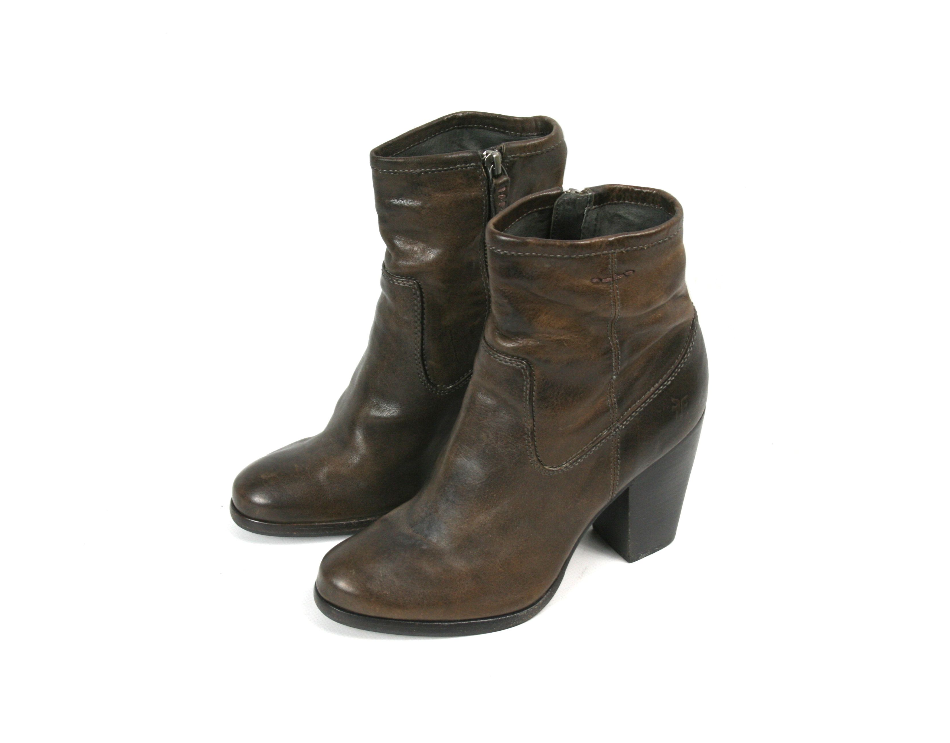 Frye Patty Artisan Zip Leather Boots Size US 7.5 / IT 37.5 - 2 Thumbnail