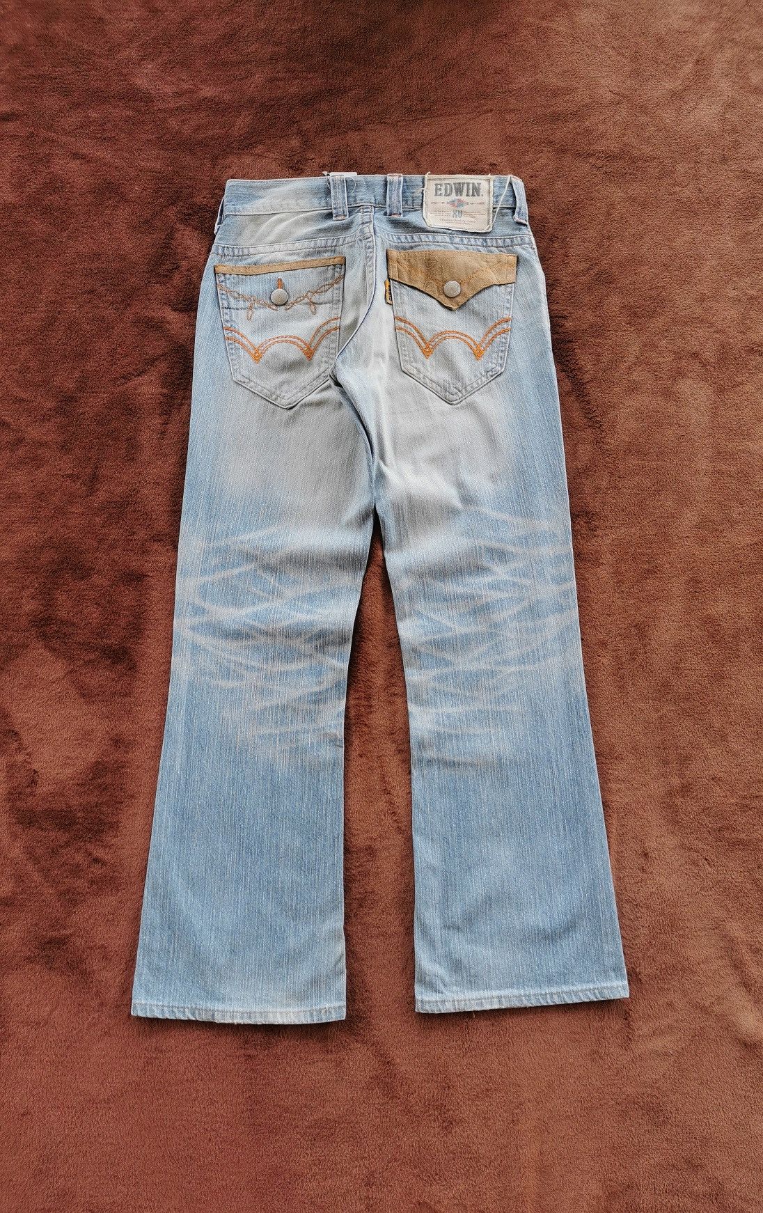 Edwin Edwin Bootcut Distressed Denim Jeans Size US 30 / EU 46 - 5 Thumbnail