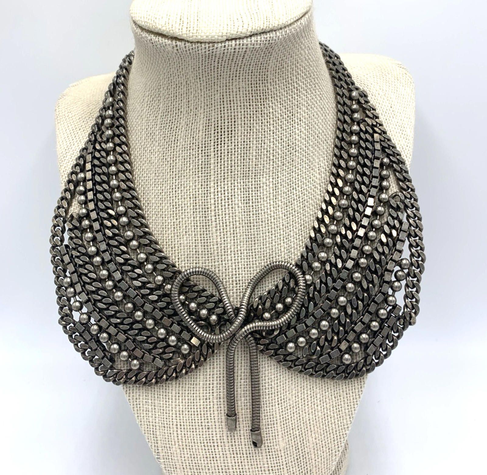 Other Dannijo Stella Designer Runway Bib Metal Collar Necklace Size ONE SIZE - 2 Thumbnail